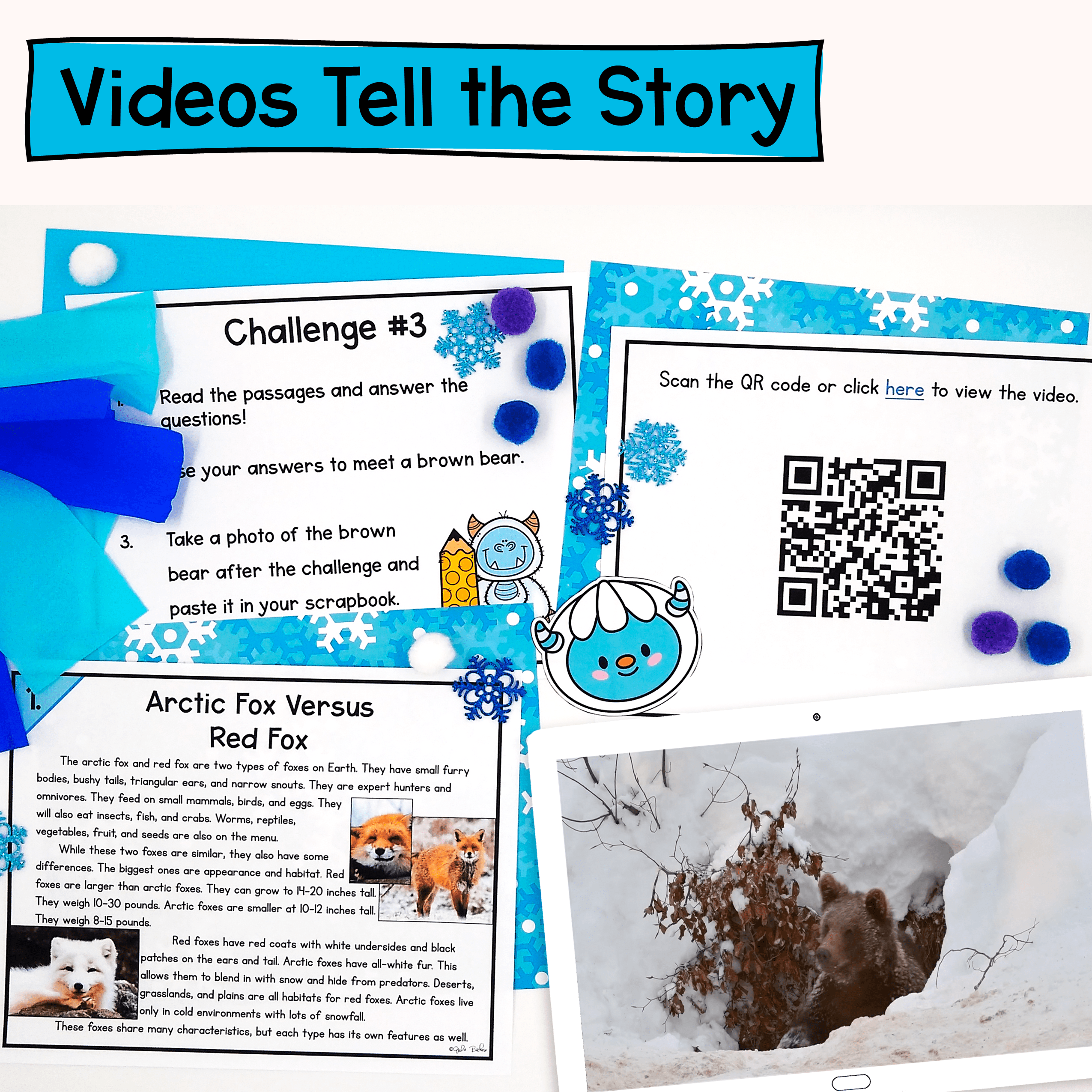 Yeti Winter Reading Comprehension Escape Room 2nd 3rd Grade Digital Activity - Image 3