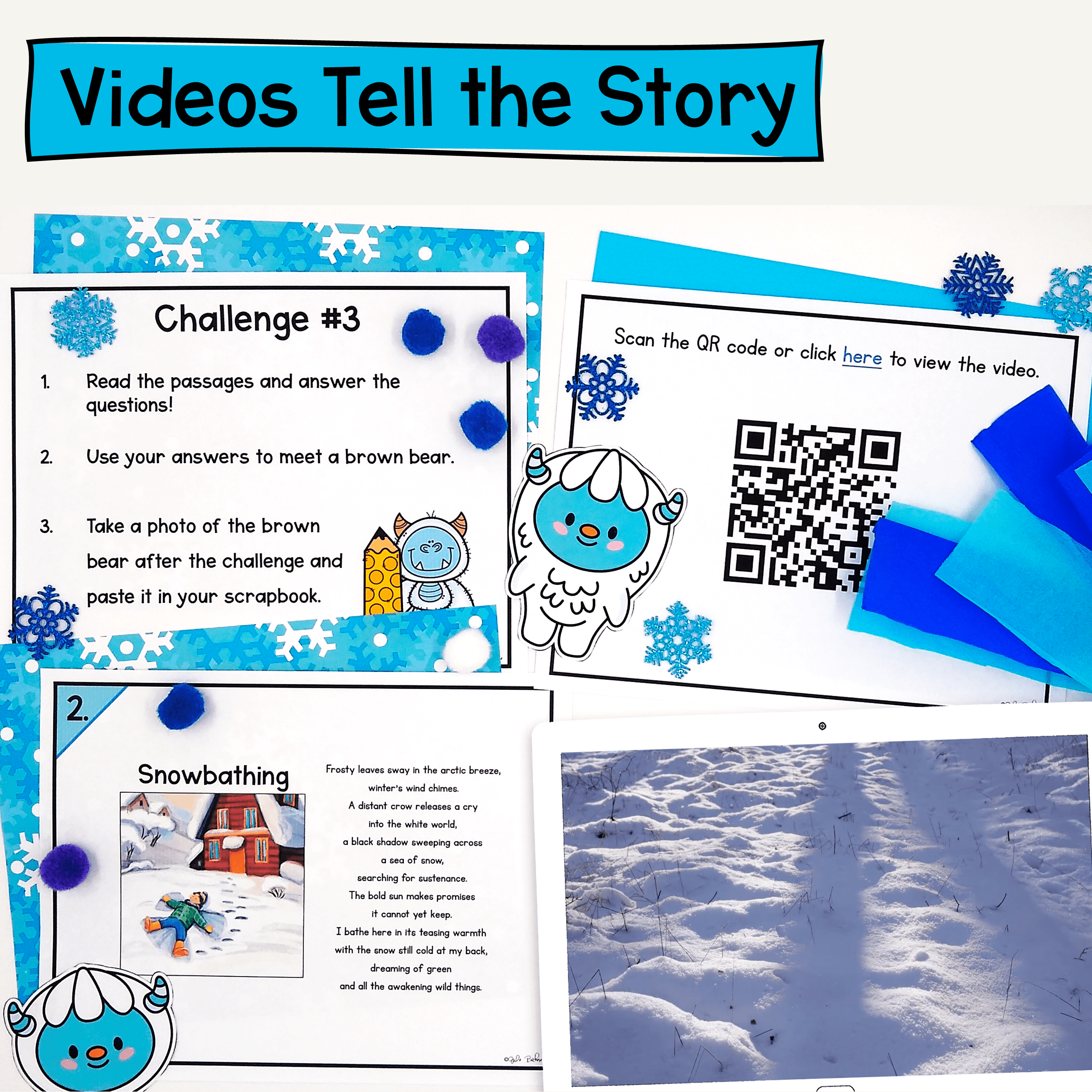 Yeti Winter Reading Comprehension Escape Room 4th 5th Grade Digital Activity - Image 3