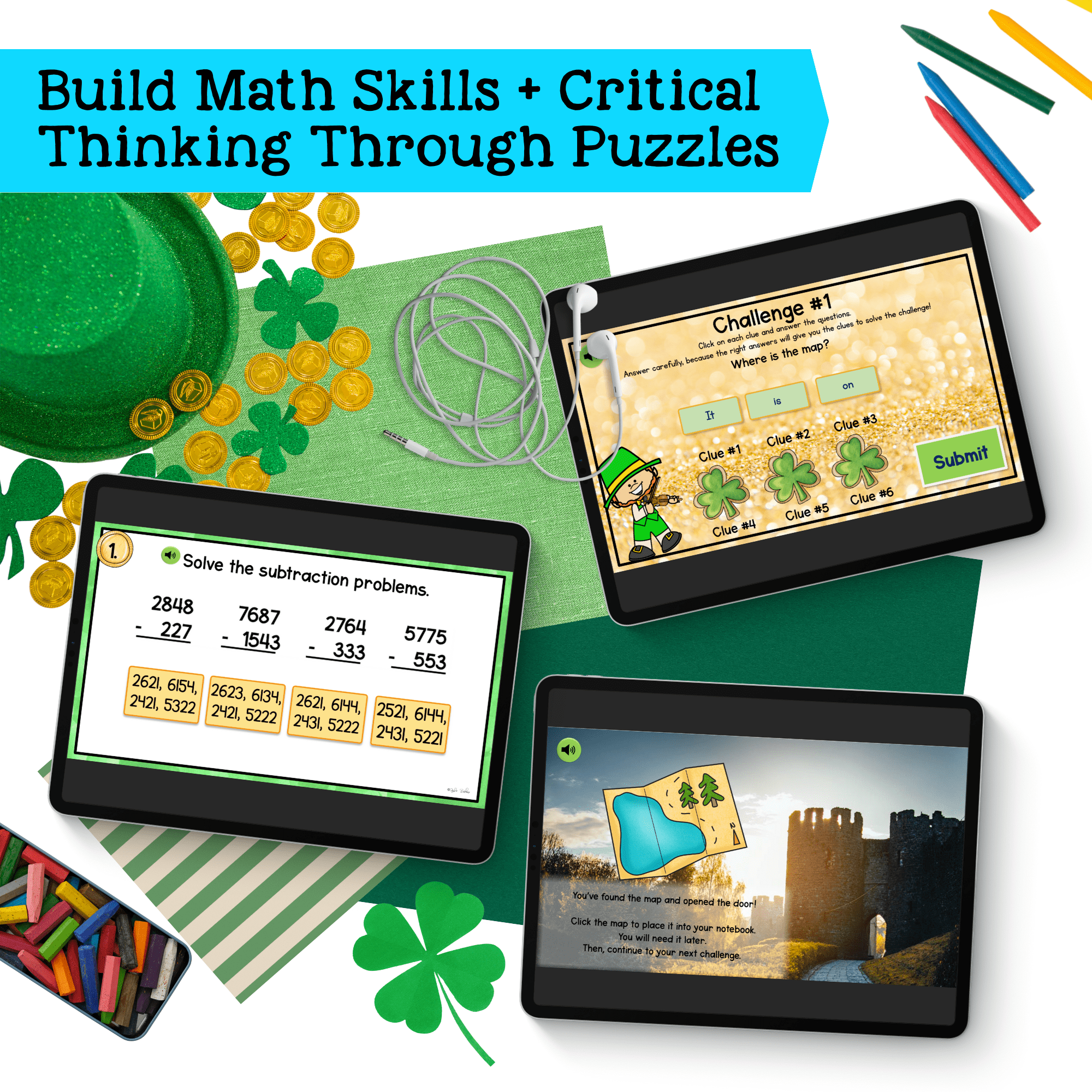 Holiday Math Escape Room Bundle 4th Grade Print & Digital Christmas Activities - Image 4