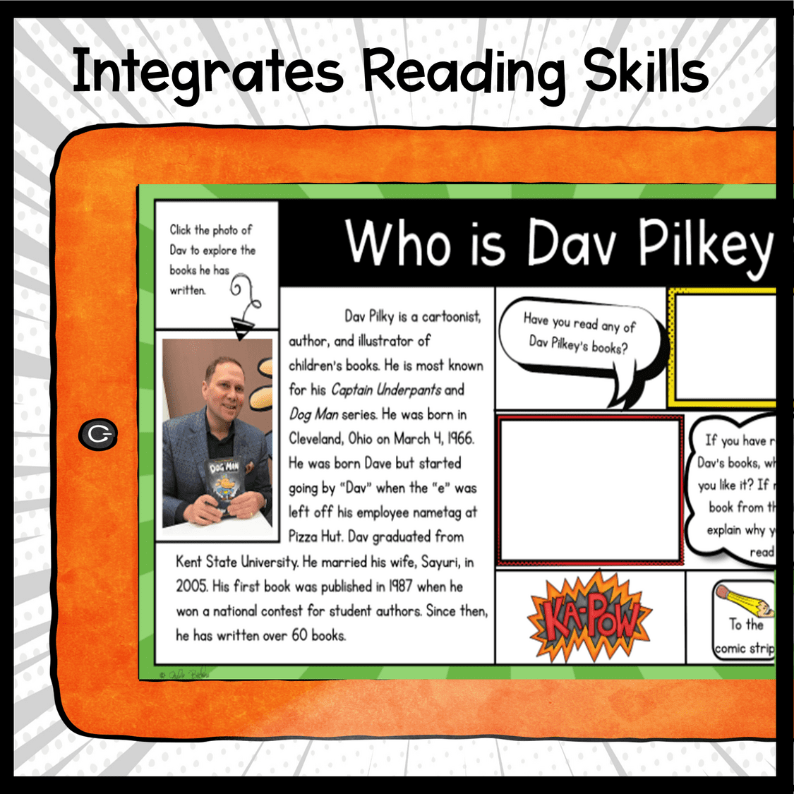 Dav Pilkey Author Study Virtual Biography - Image 2