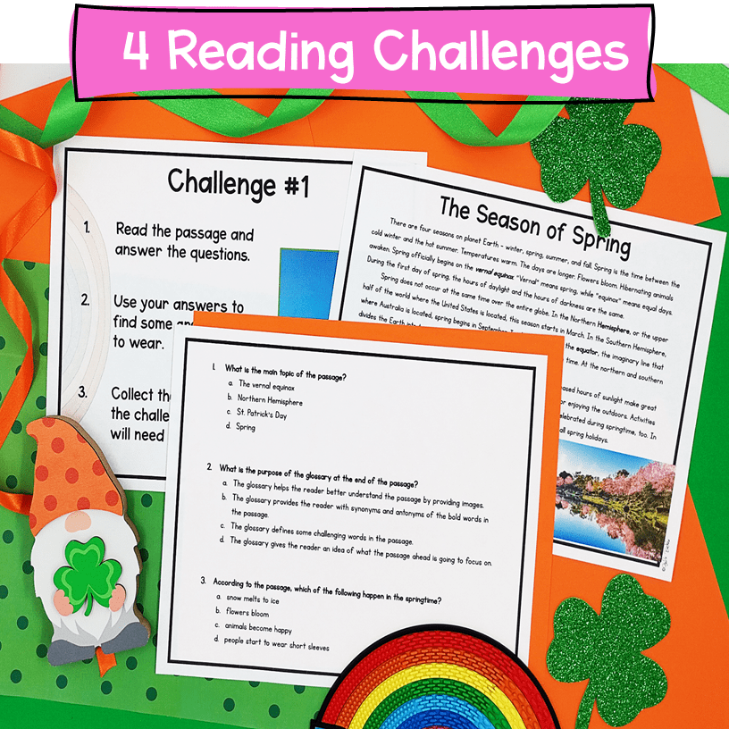 St. Patrick's Day Reading Comprehension Escape Room & Webscape™ 2nd & 3rd Grade - Image 2