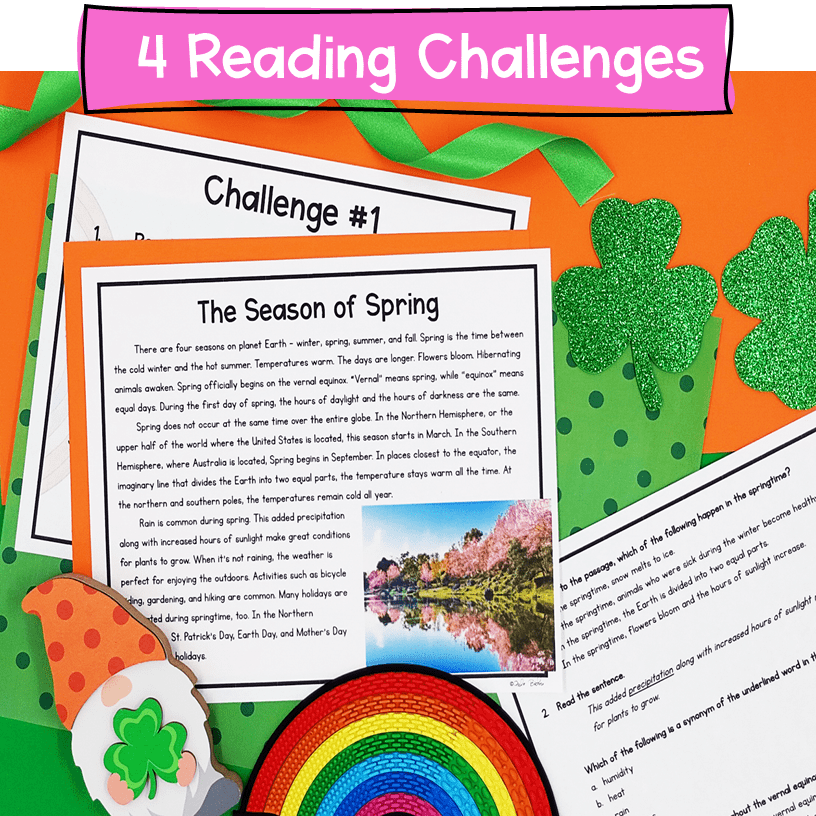 St. Patrick's Day Reading Comprehension Escape Room & Webscape 4th & 5th Grade - Image 2