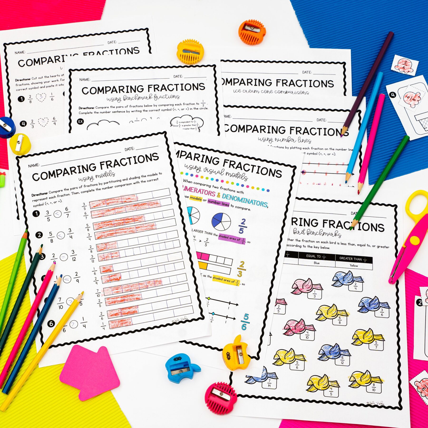 Comparing Fractions - 4th Grade Math - Print & Digital 4.NF.A.2 - Image 3