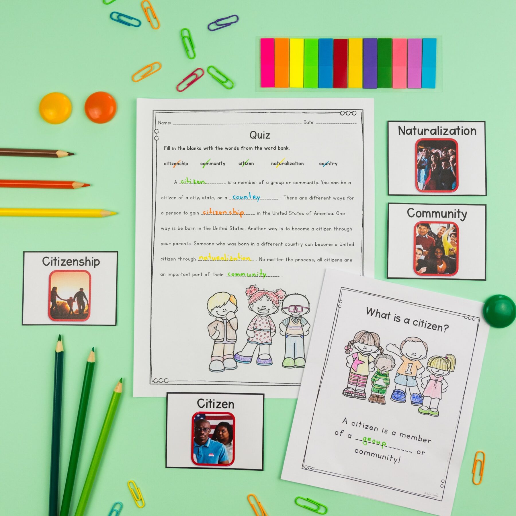 Civics & Government Unit 3: Being A U.S. Citizen Social Studies Lessons - Image 3
