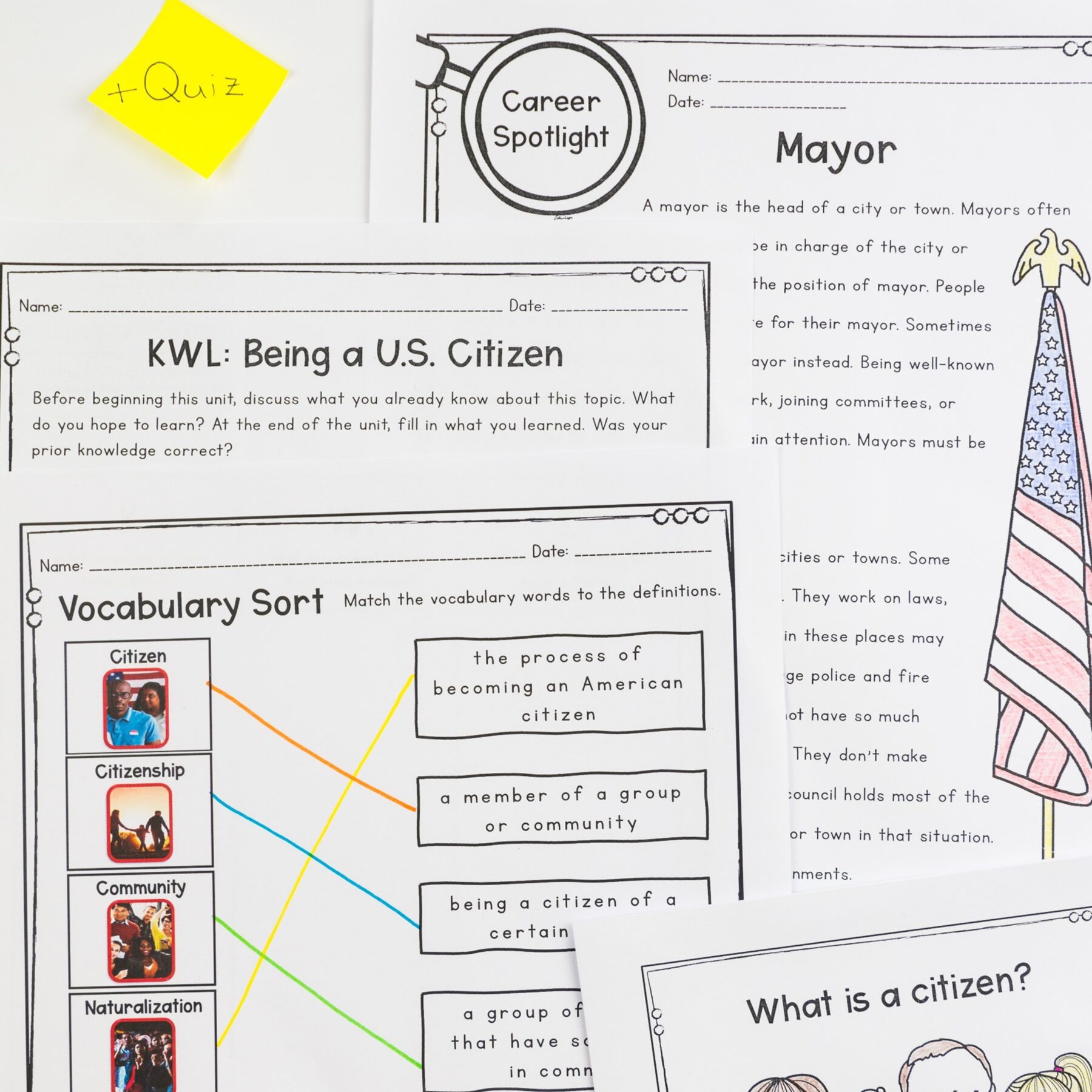 Civics & Government Unit 3: Being A U.S. Citizen Social Studies Lessons - Image 4