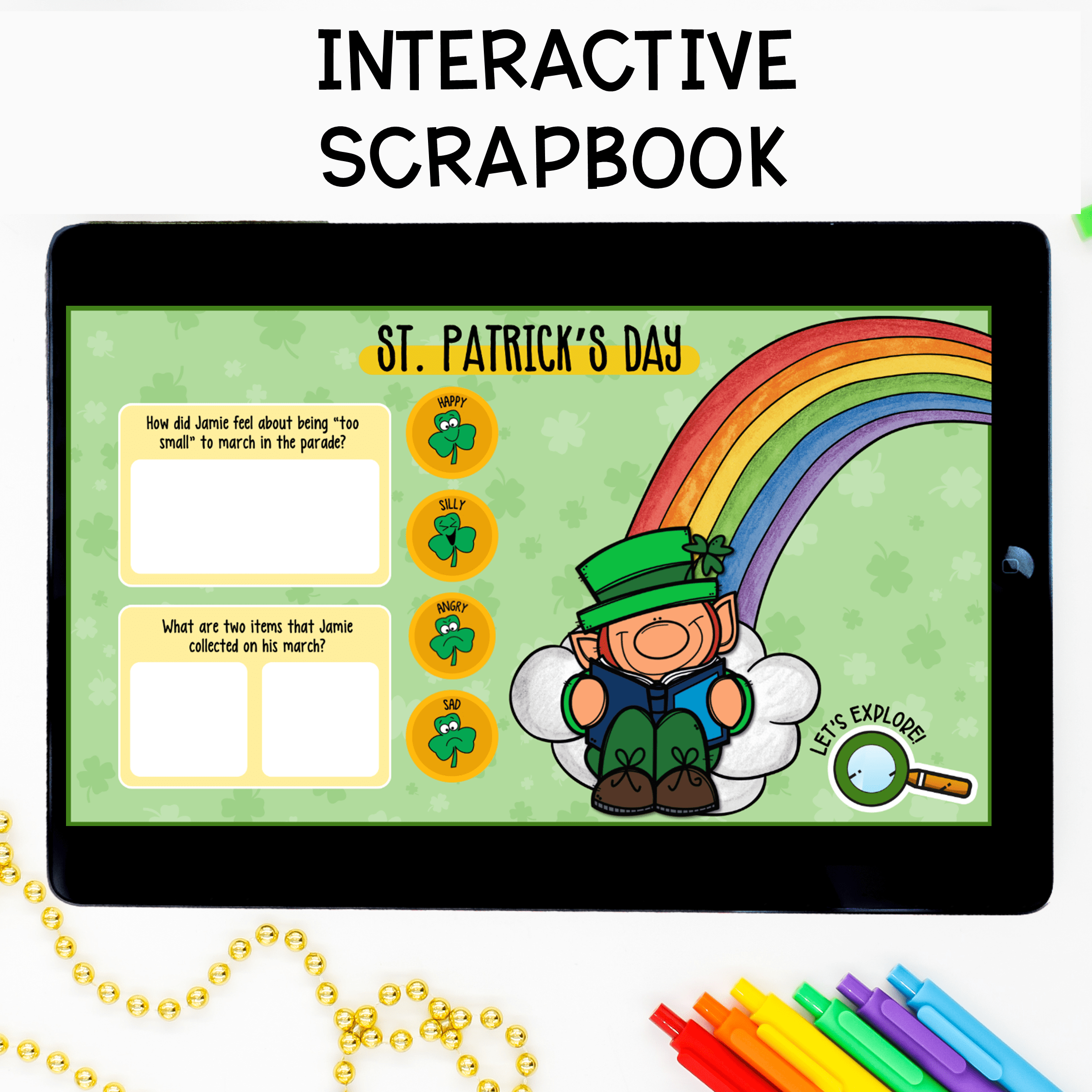 St Patrick's Day Virtual Field Trip Digital Resource Activity K & 1st Grade ELA - Image 4