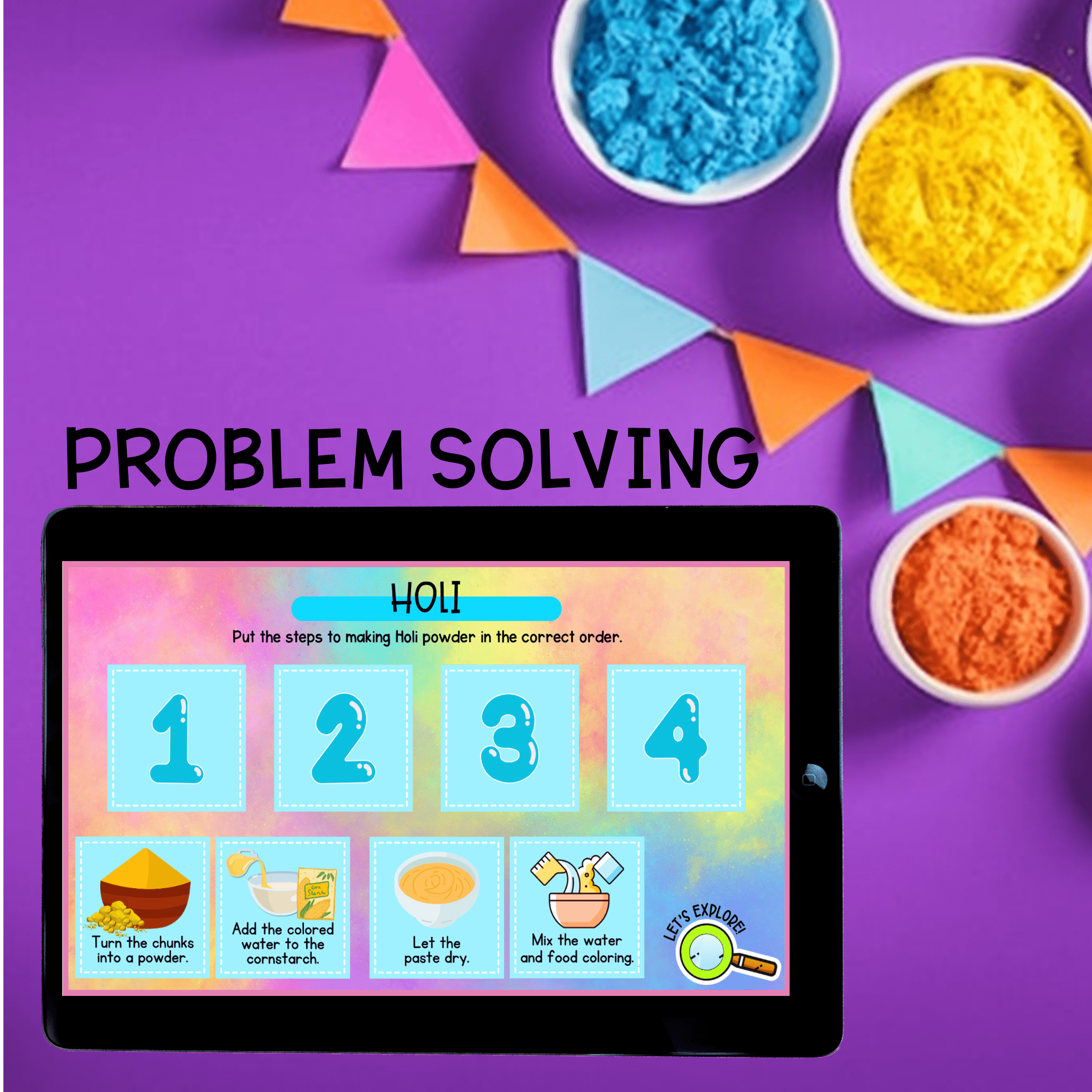 Holi Festival Around the World Virtual Field Trip Digital Activity K & 1st Grade - Image 7