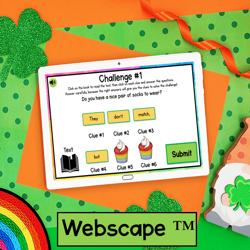 St. Patrick's Day Reading Comprehension Escape Room & Webscape™ 2nd & 3rd Grade - Image 8