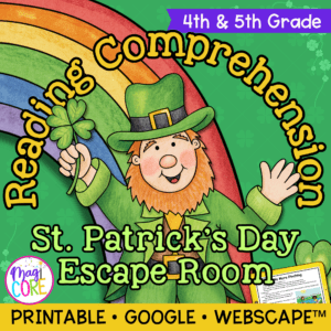 St. Patrick's Day Reading Escape Room & Webscape™ - 4th & 5th Grade