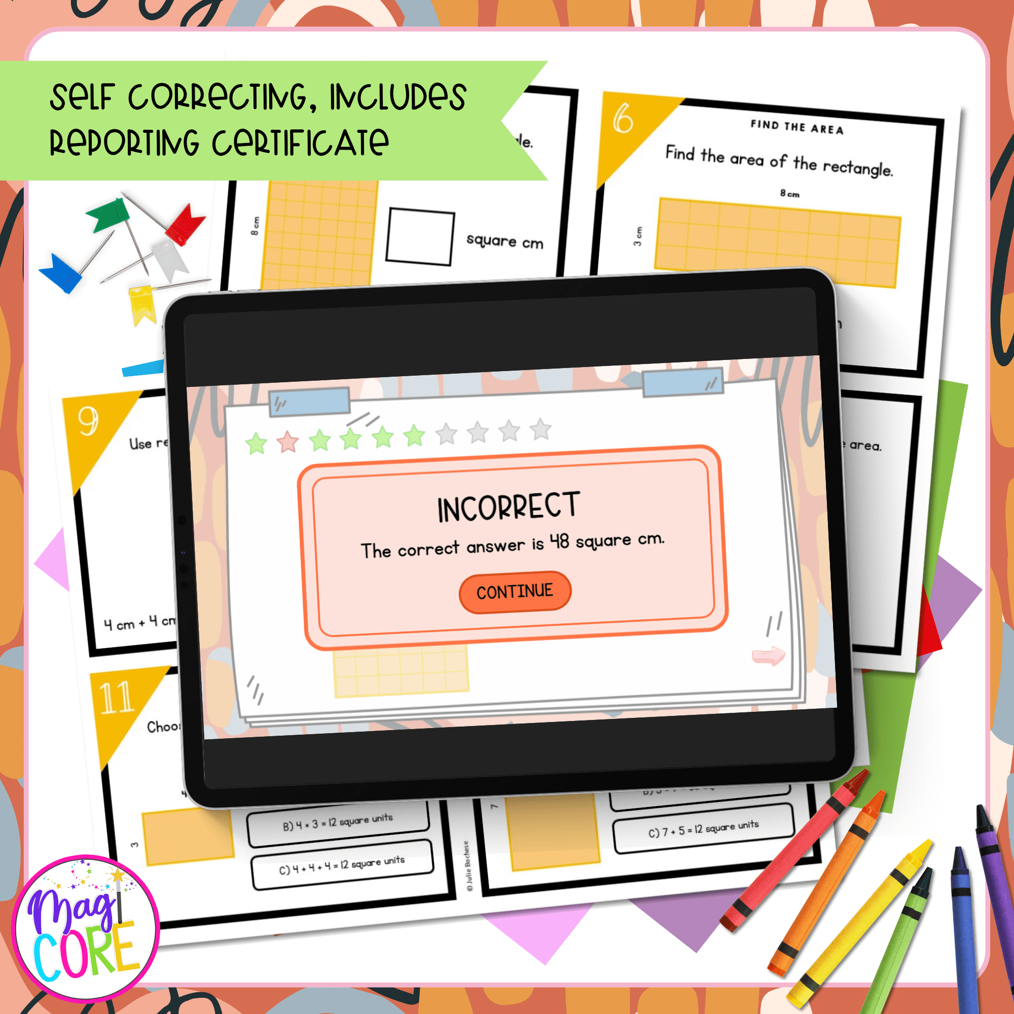 Relate Area to Multiplication - 3rd Grade Task Cards - 3.MD.C.7 - Image 3