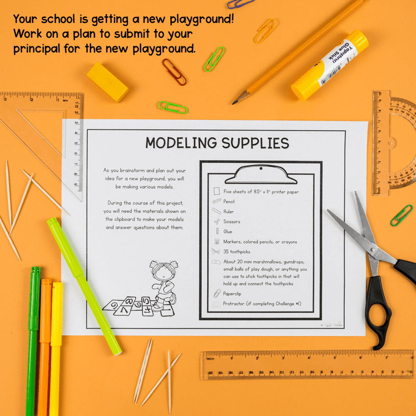Design a Playground Math PBL - 3rd Grade STEM Project Based Learning Activity - Image 2