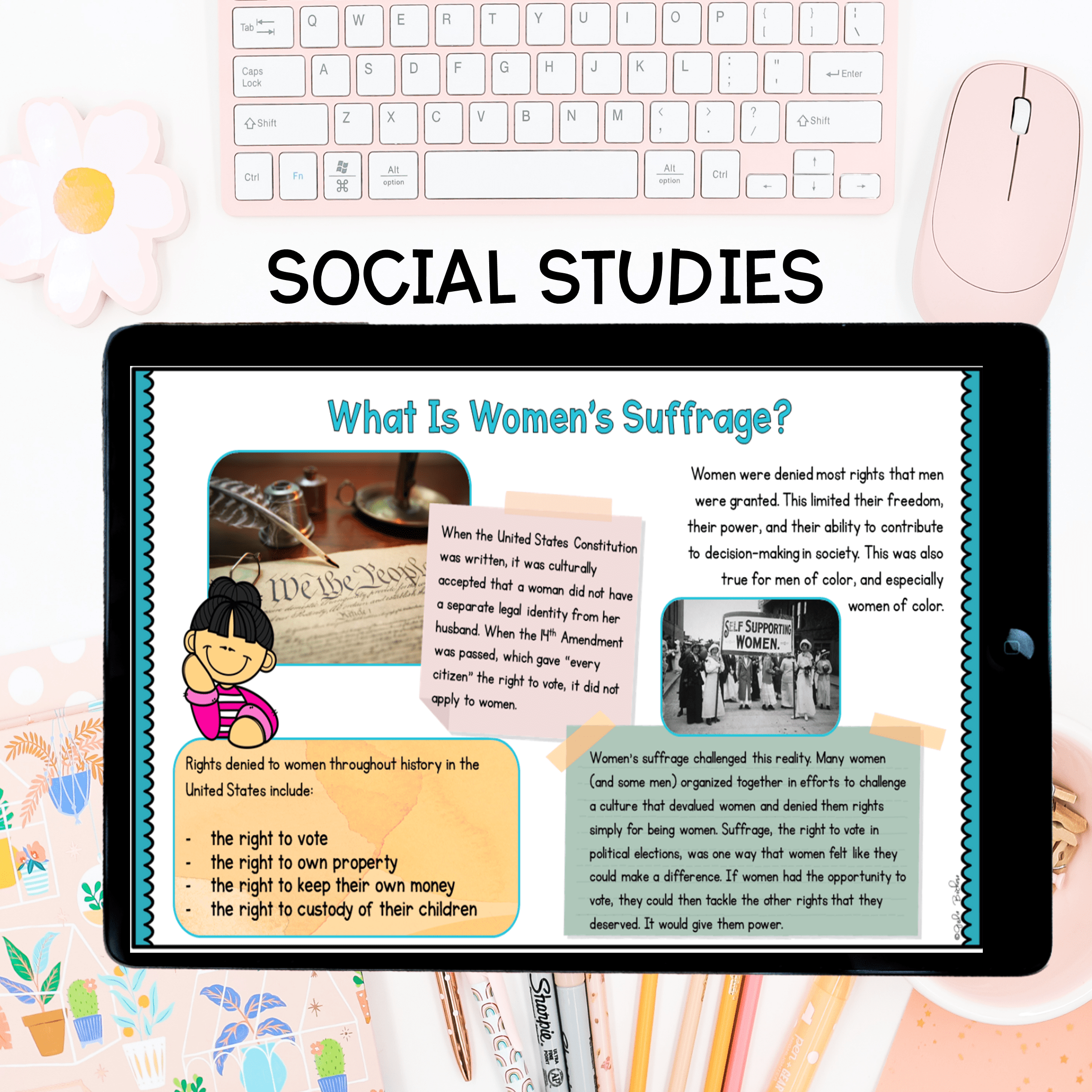 Women's Rights Movement History Virtual Field Trip Google Slides Seesaw Activity - Image 2