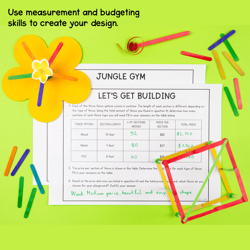 Design a Playground Math PBL - 4th Grade STEM Project Based Learning Activity - Image 3