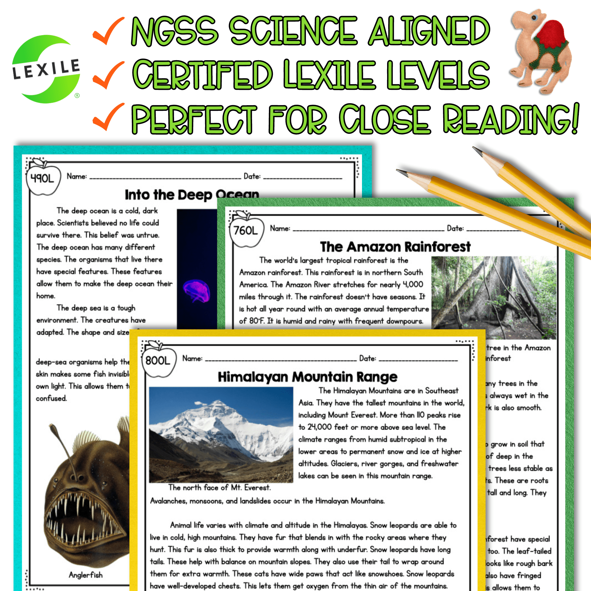 Habitats and Organism Survival NGSS 3-LS4-3 Science Differentiated Passages - Image 4