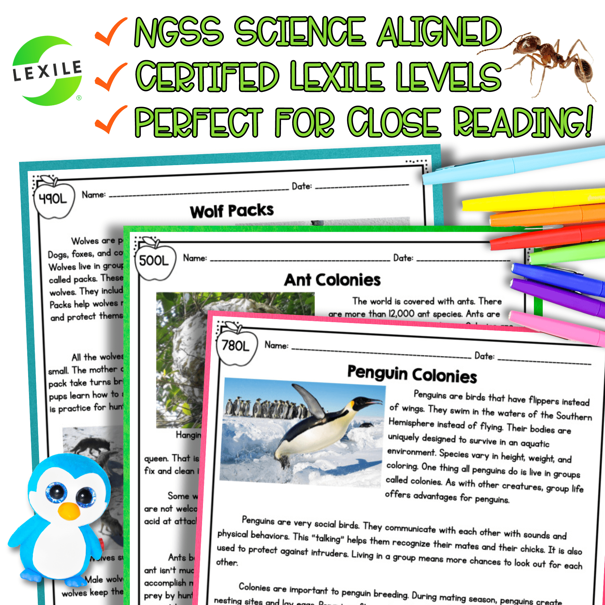 Animal Groups NGSS 3-LS-2-1 Science Differentiated Reading Passages - Image 4