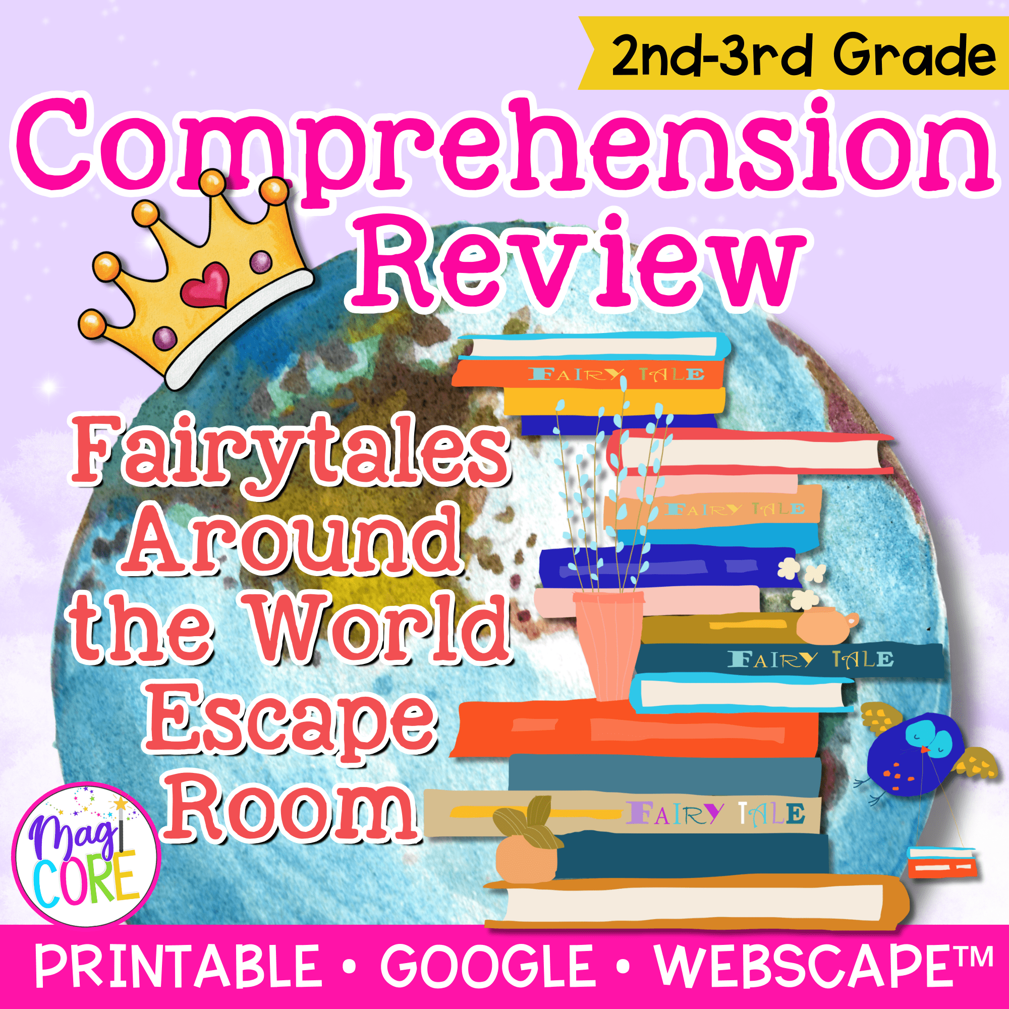 Fairytales Around the World Reading Escape Room Webscape 2nd 3rd Grade Passages