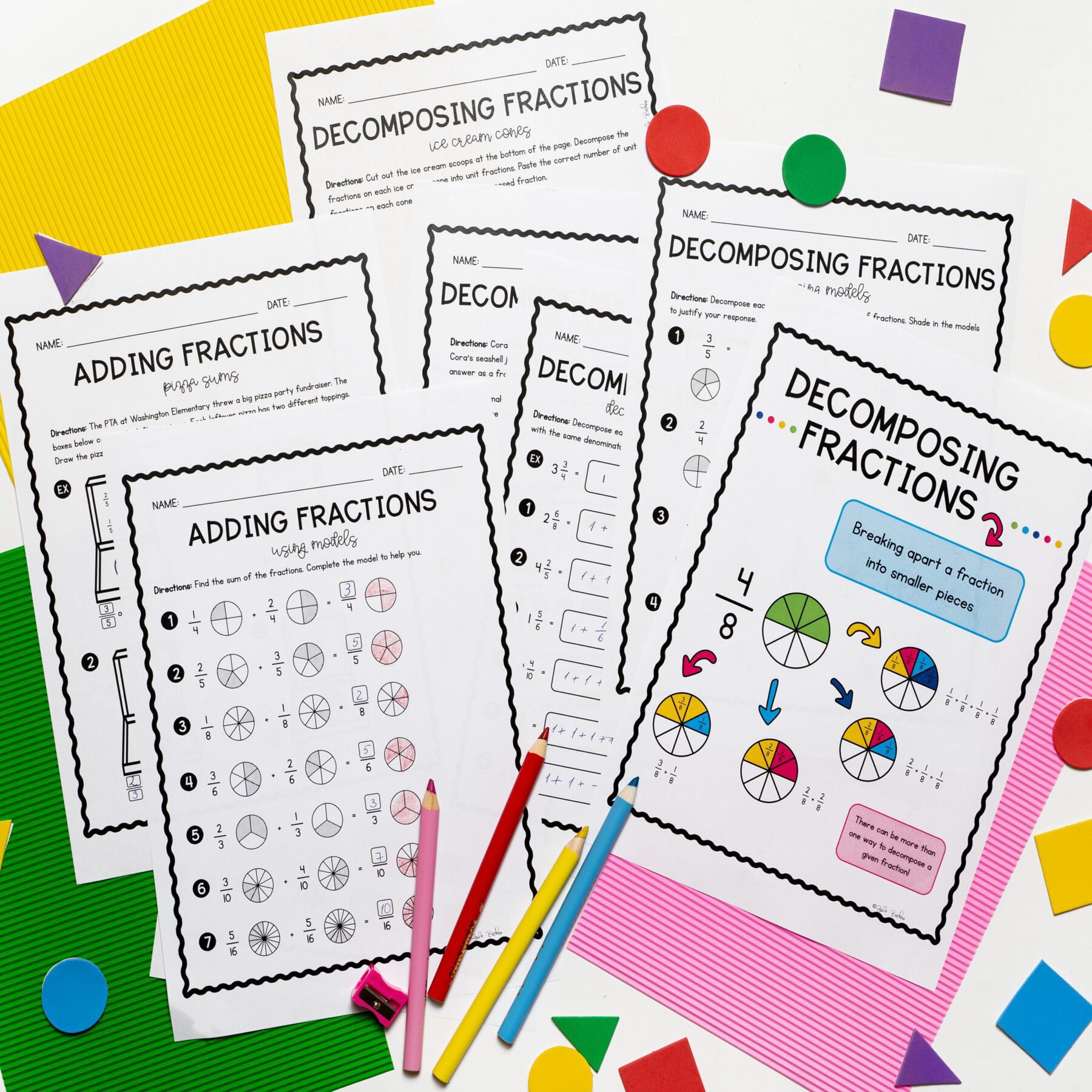 Adding and Subtracting Fractions - 4th Grade Math - Print & Digital 4.NF.B.3 - Image 2