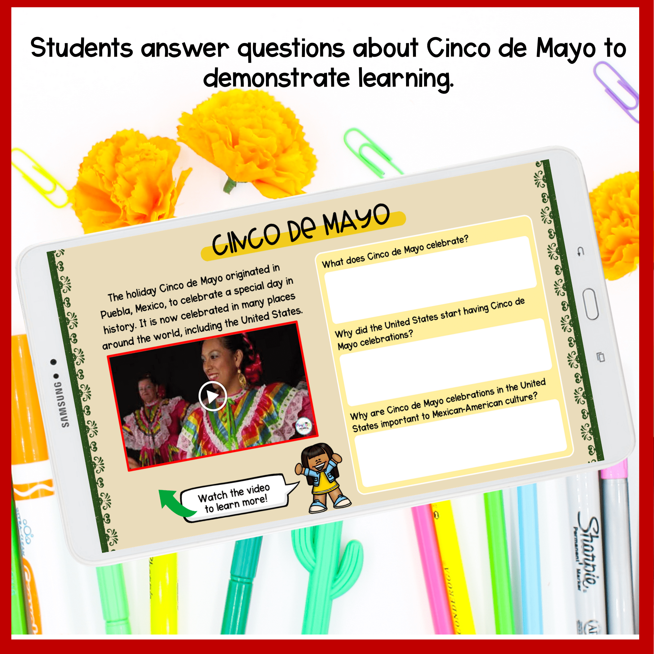 Cinco de Mayo Activity Virtual Field Trip to Puebla Mexico Digital Resource - Image 3