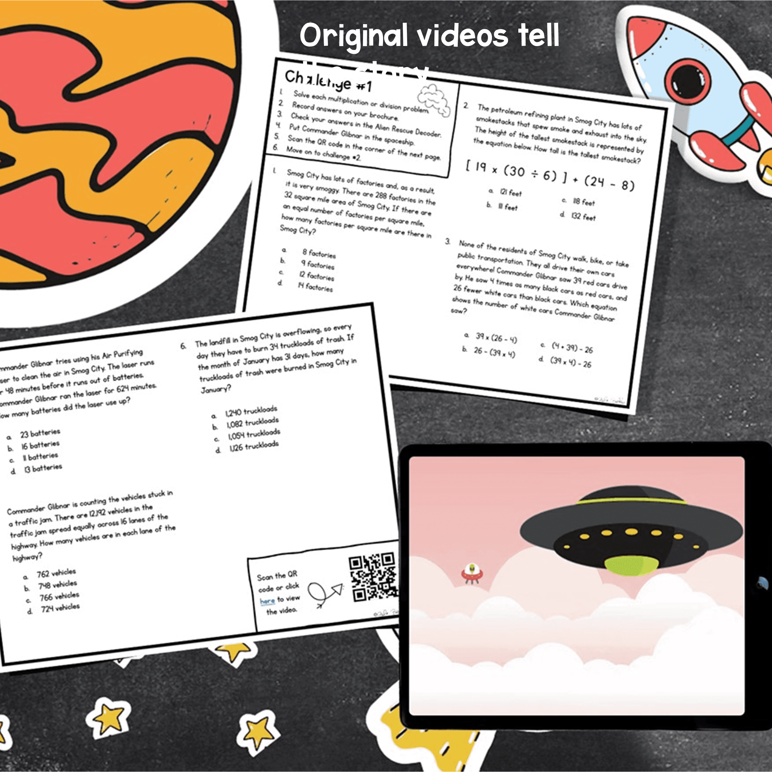 Earth Day Alien 5th Grade Math Review Escape Room & Webscape Digital Activity - Image 3