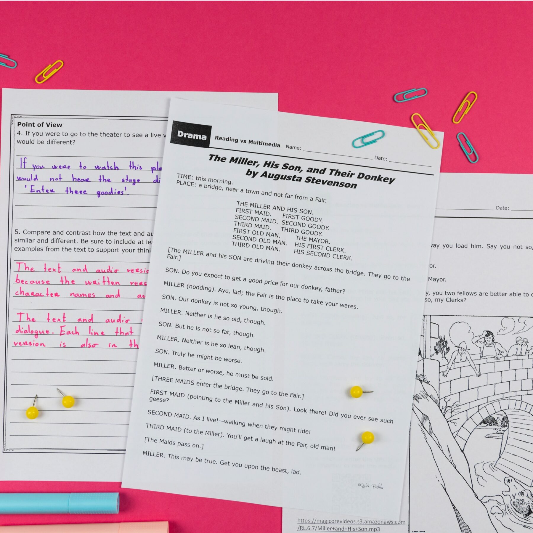 Compare Reading & Multimedia - 6th Grade Reading Comprehension Passages RL.6.7 - Image 5