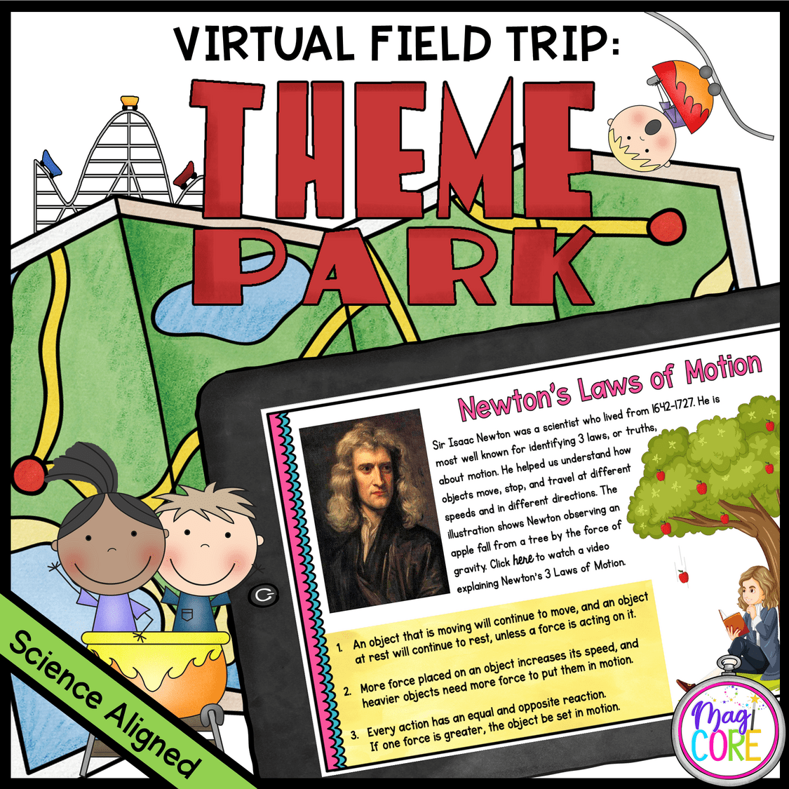 Virtual Field Trip: Theme Park for Force & Motion - Google Slides & Seesaw