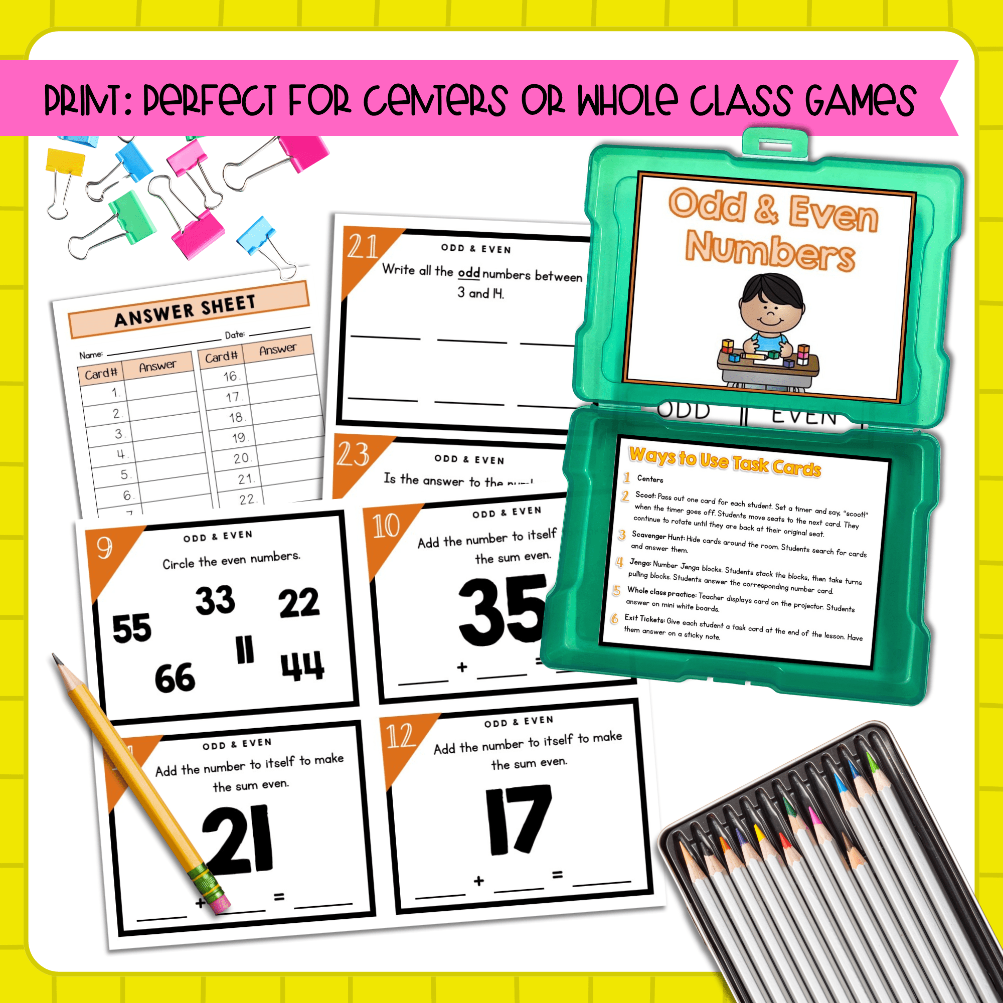 Math Operations & Algebraic Thinking - 2nd Grade Math Task Card Bundle - Image 3