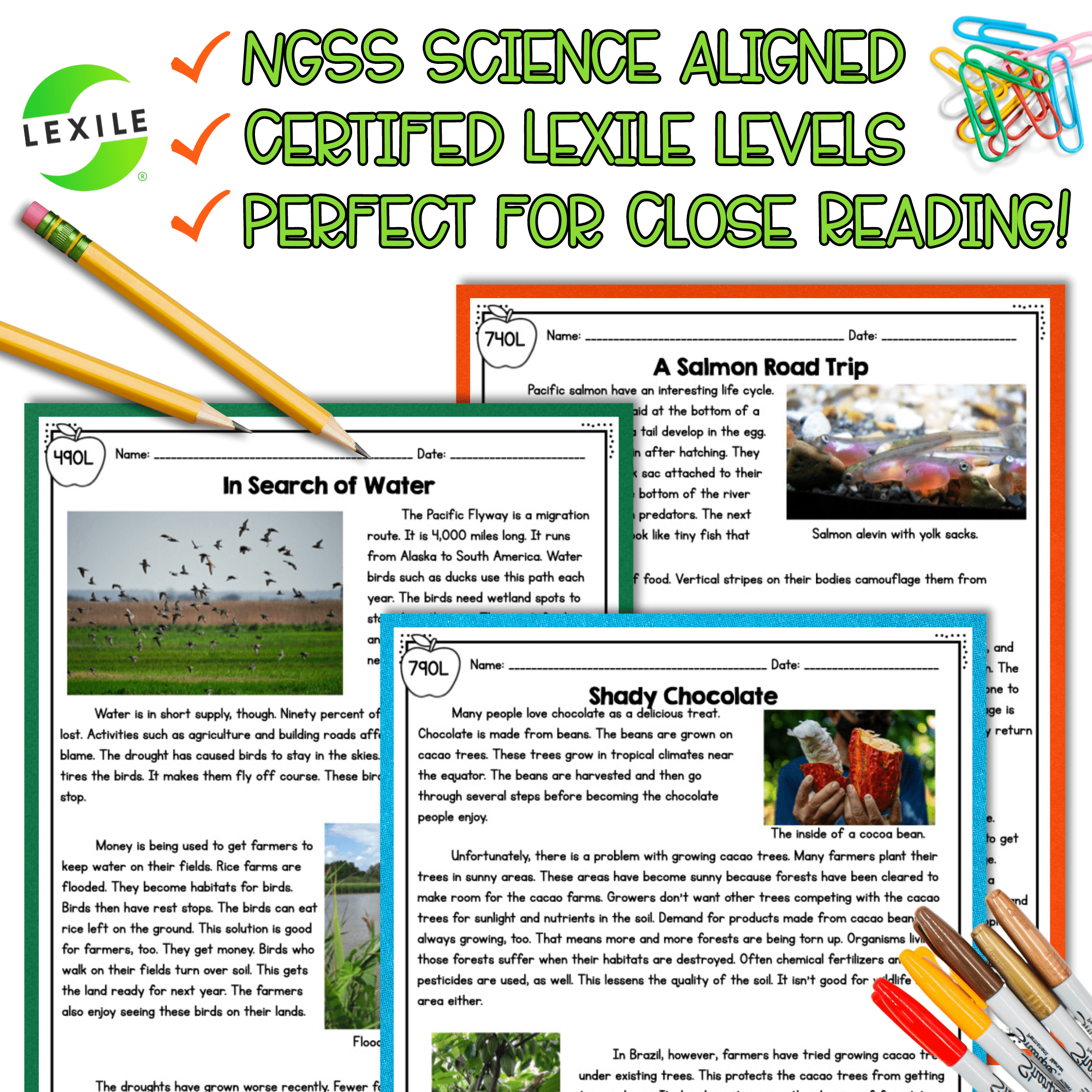 Environmental Change Solution NGSS 3-LS4-4 Science Differentiated Passages - Image 4