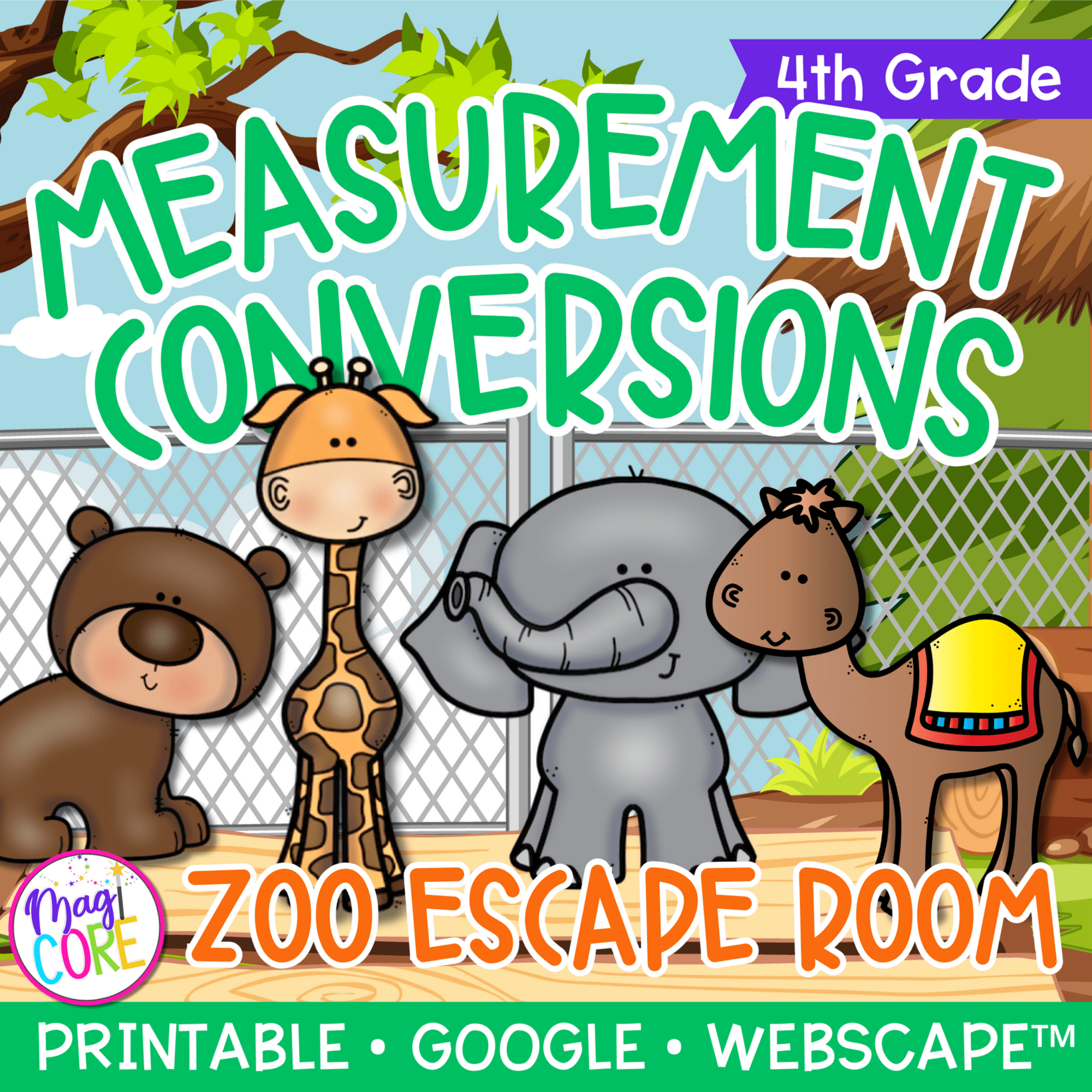 Measurement Conversions 4th Grade Math Escape Room 4.MD.A.1 4.MD.A.2 Activities