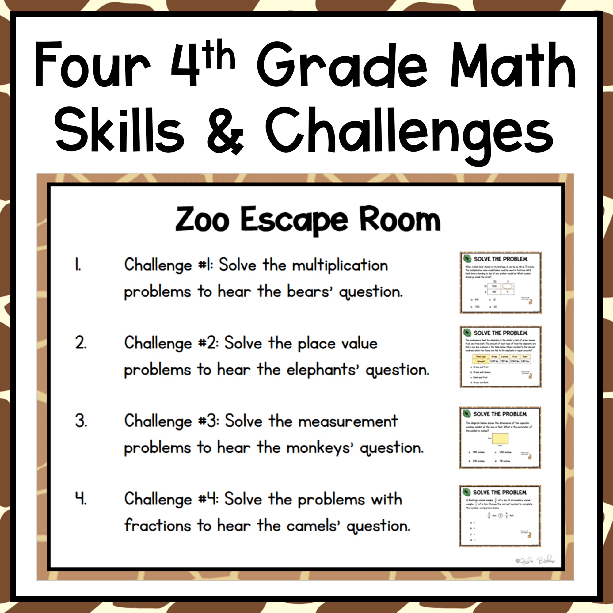 Converting Units of Measurement Conversions Word Problems 4th Grade Escape Room - Image 5