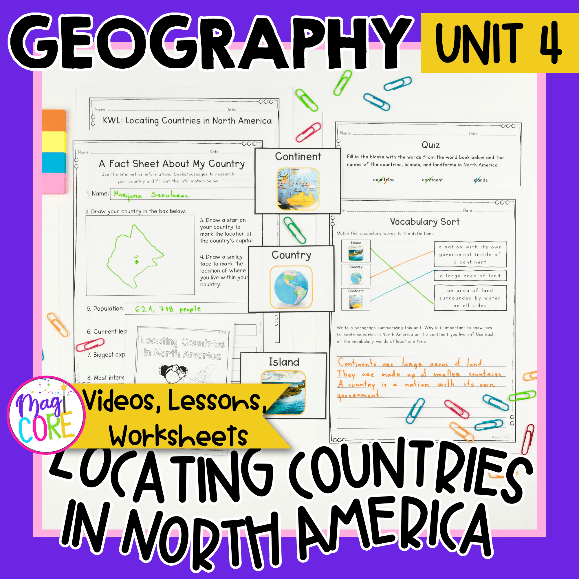 Geography Unit 4: Locating Countries in North America