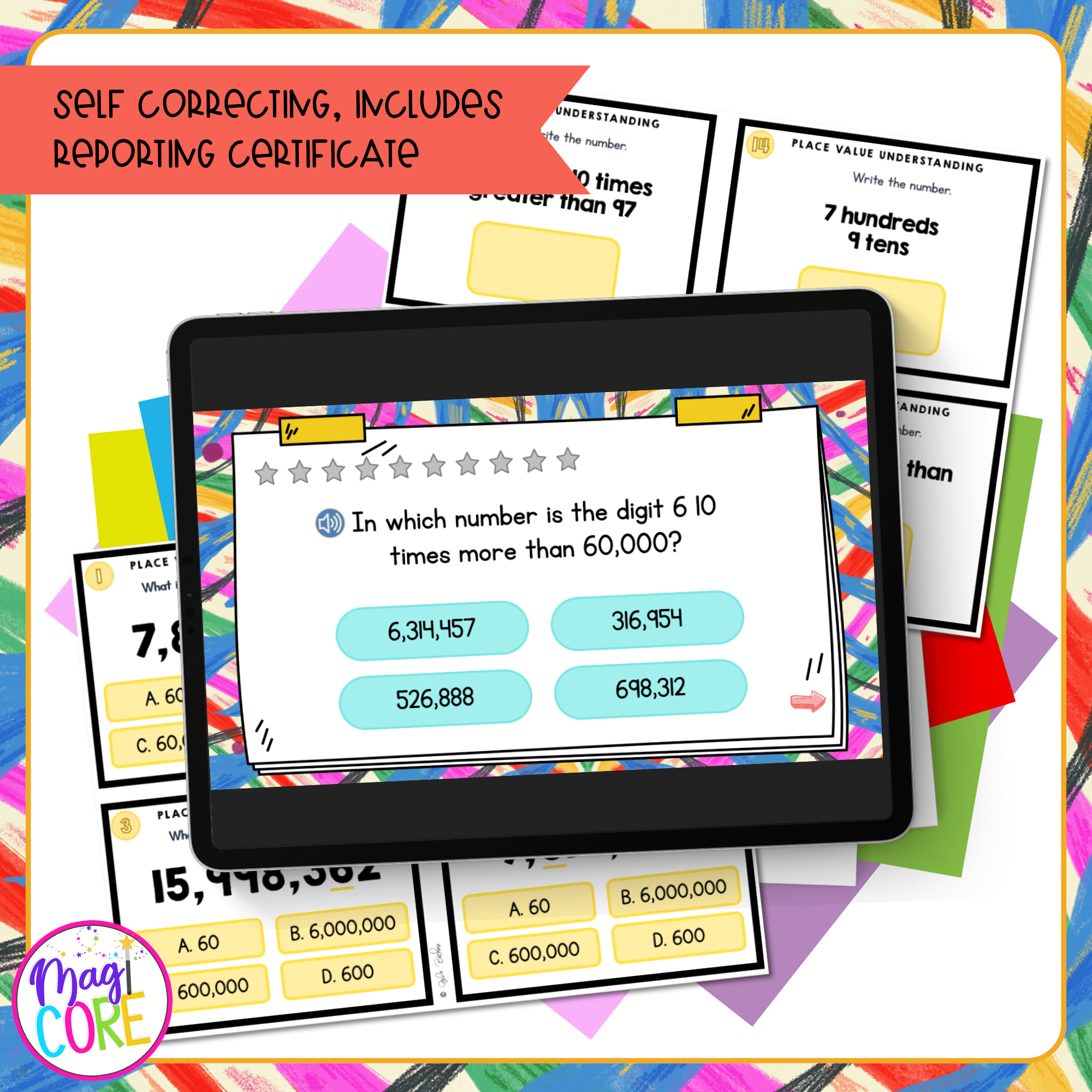 Understanding Place Value Task Cards 4th Grade Math Print & Digital 4.NBT.A.1 - Image 3