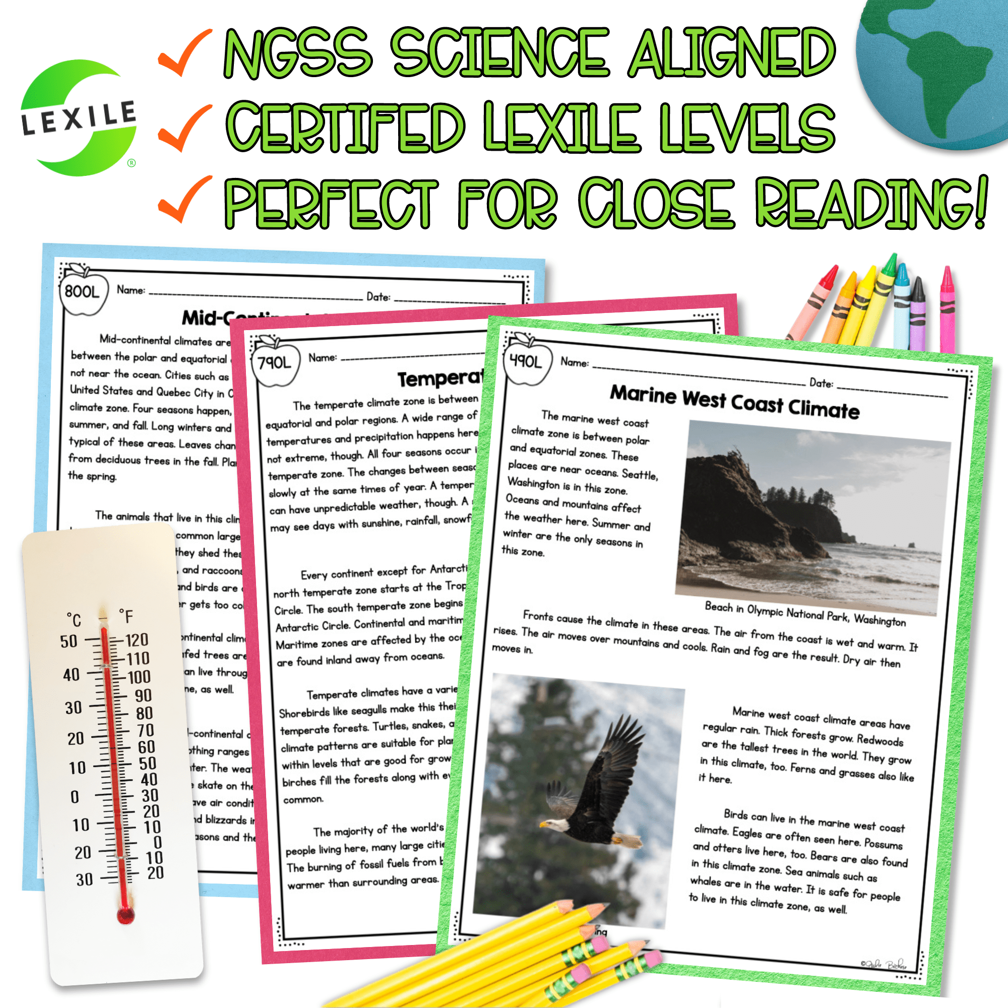 Climates Around the World NGSS 3-ESS2-2 Science Differentiated Passages - Image 4