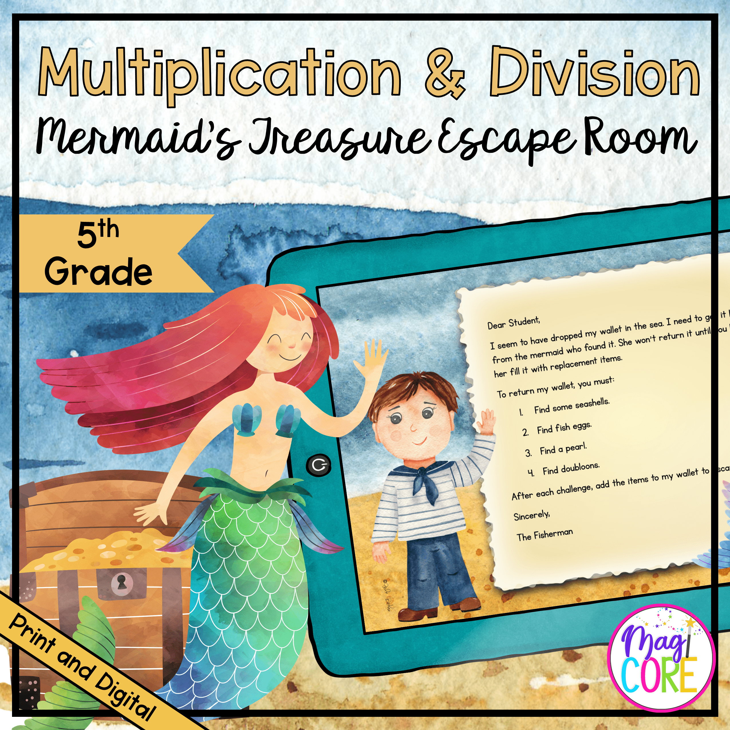 Multiplication & Division - 5th Grade Math Escape Room - Digital & Printable