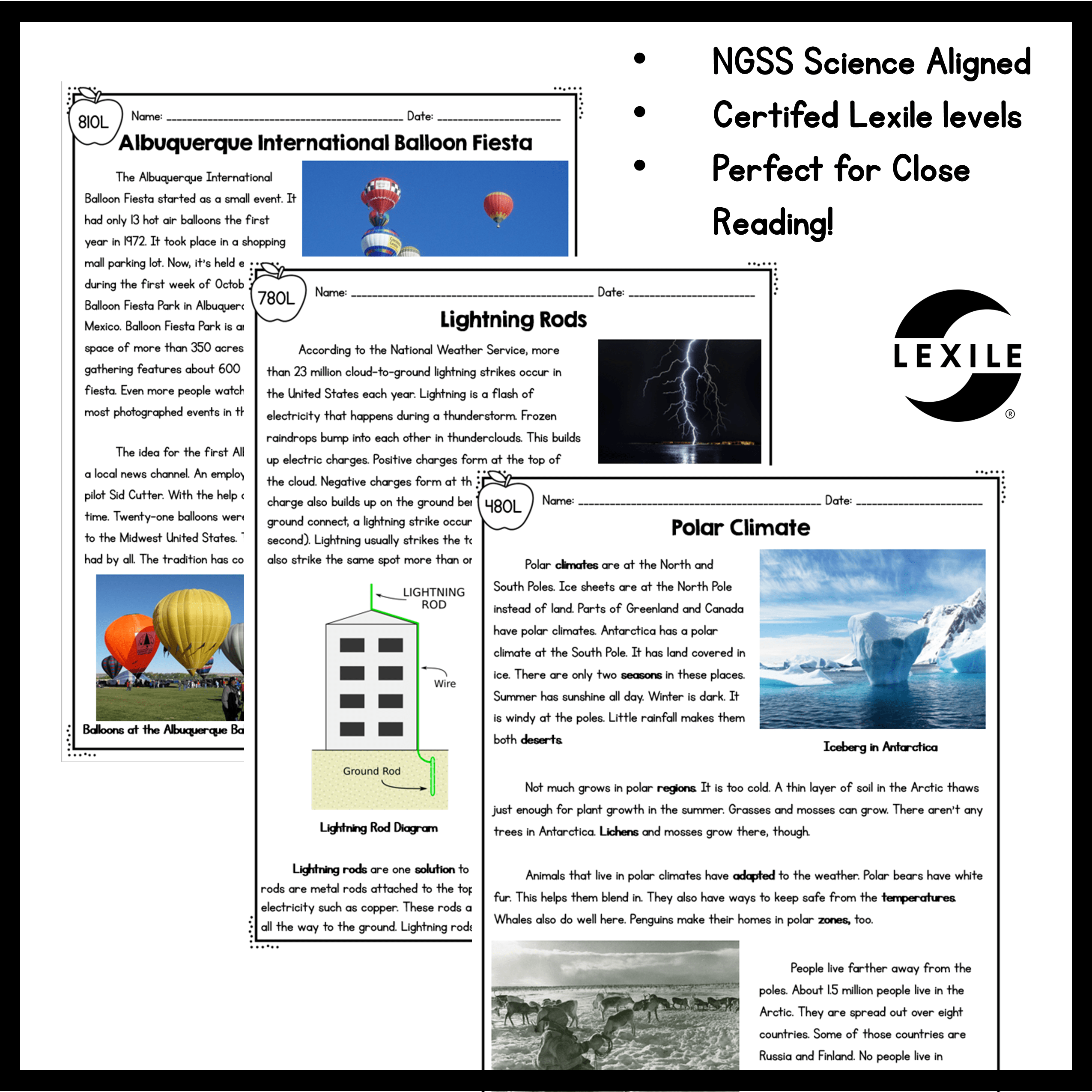 3rd Grade NGSS Differentiated Science Passages Bundle - Image 13