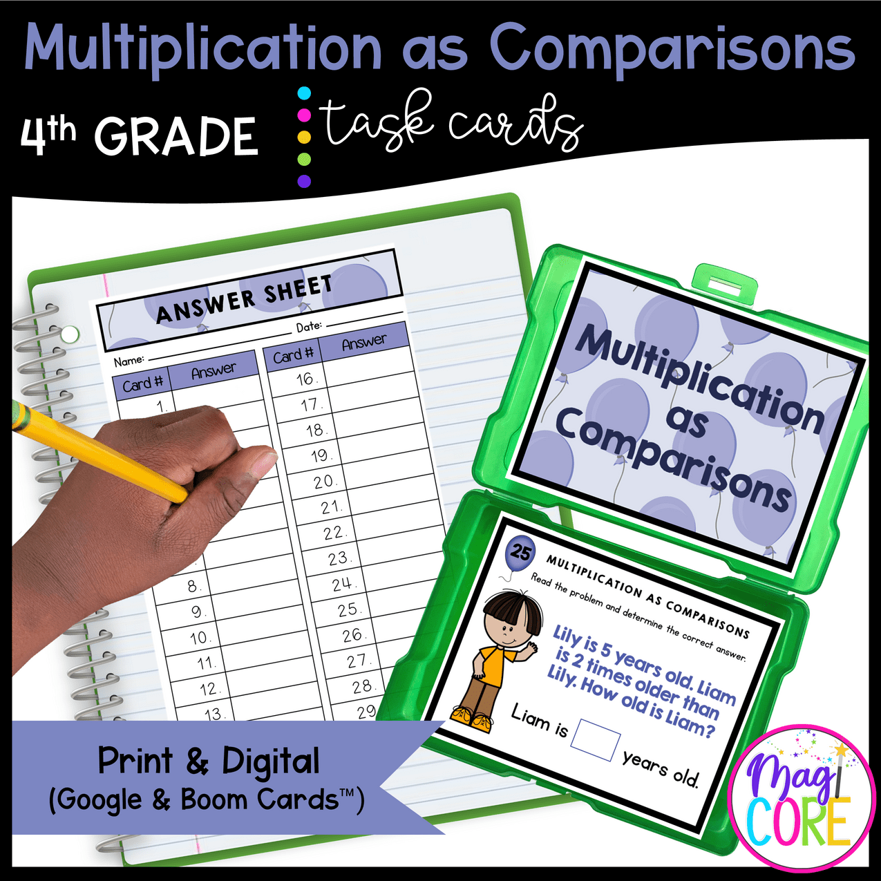 Operations and Algebraic Thinking - 4th Grade Math Task Card Bundle - Image 2