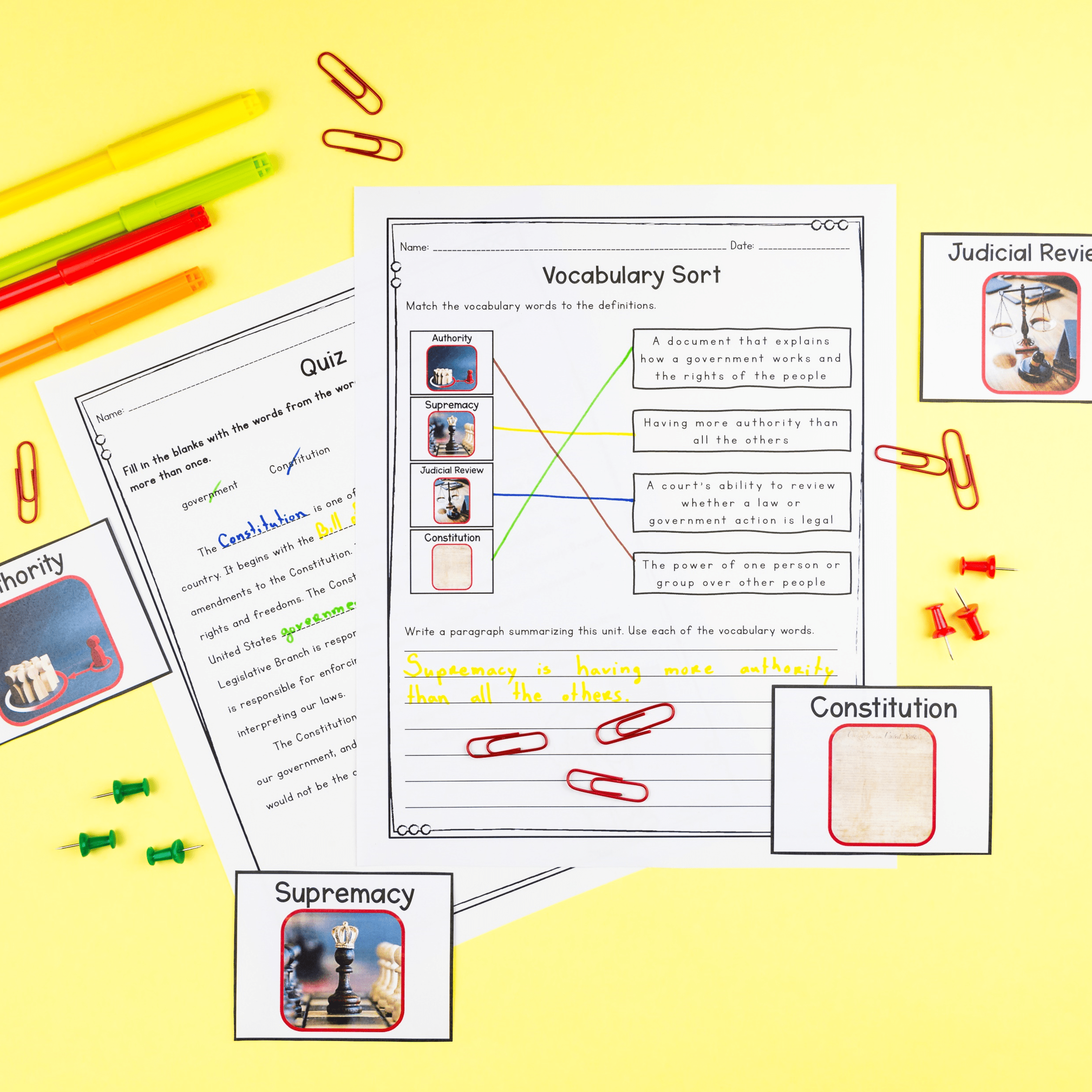 Civics & Government Unit 7: The Constitution Social Studies Lessons - Image 5