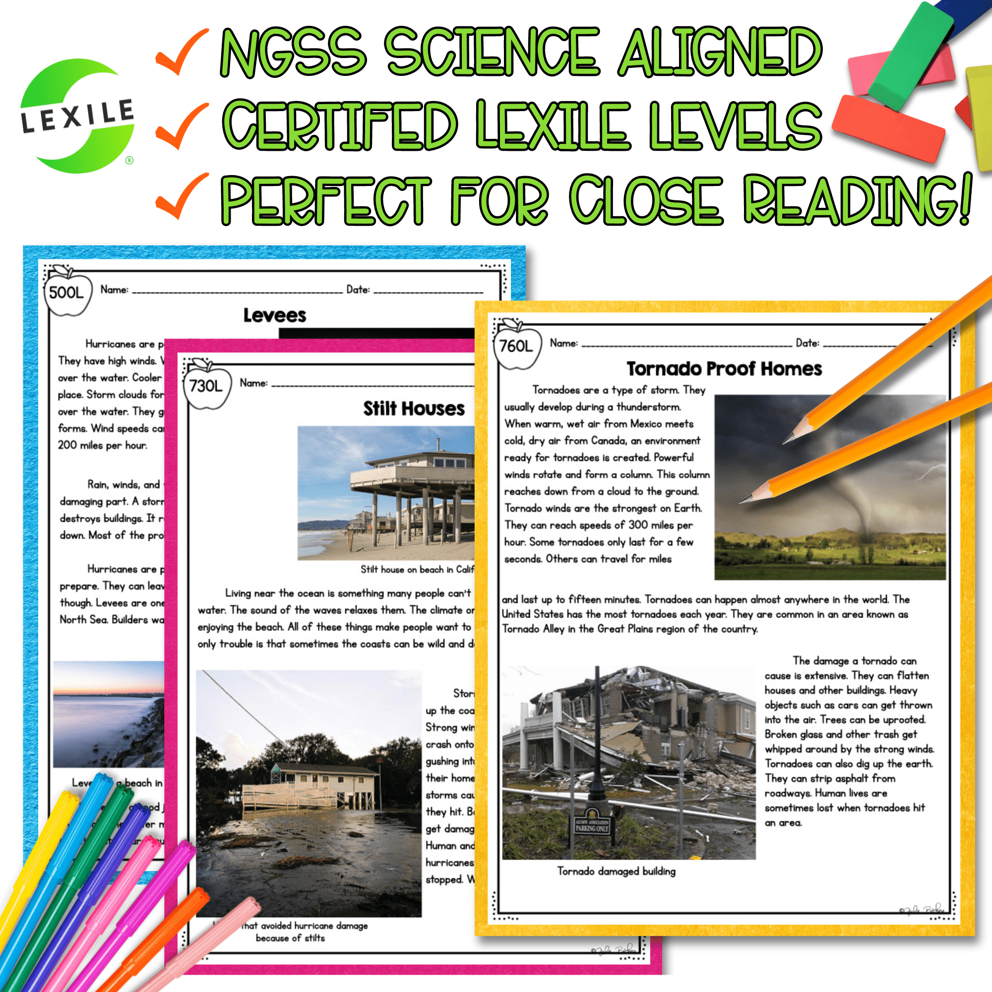 Extreme Weather Solutions NGSS 3-ESS3-1 Science Differentiated Passages - Image 4
