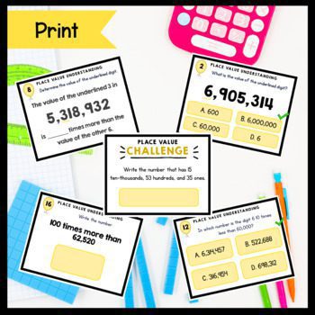 Number & Operations in Base Ten - 4th Grade Math Task Card Bundle - Image 3