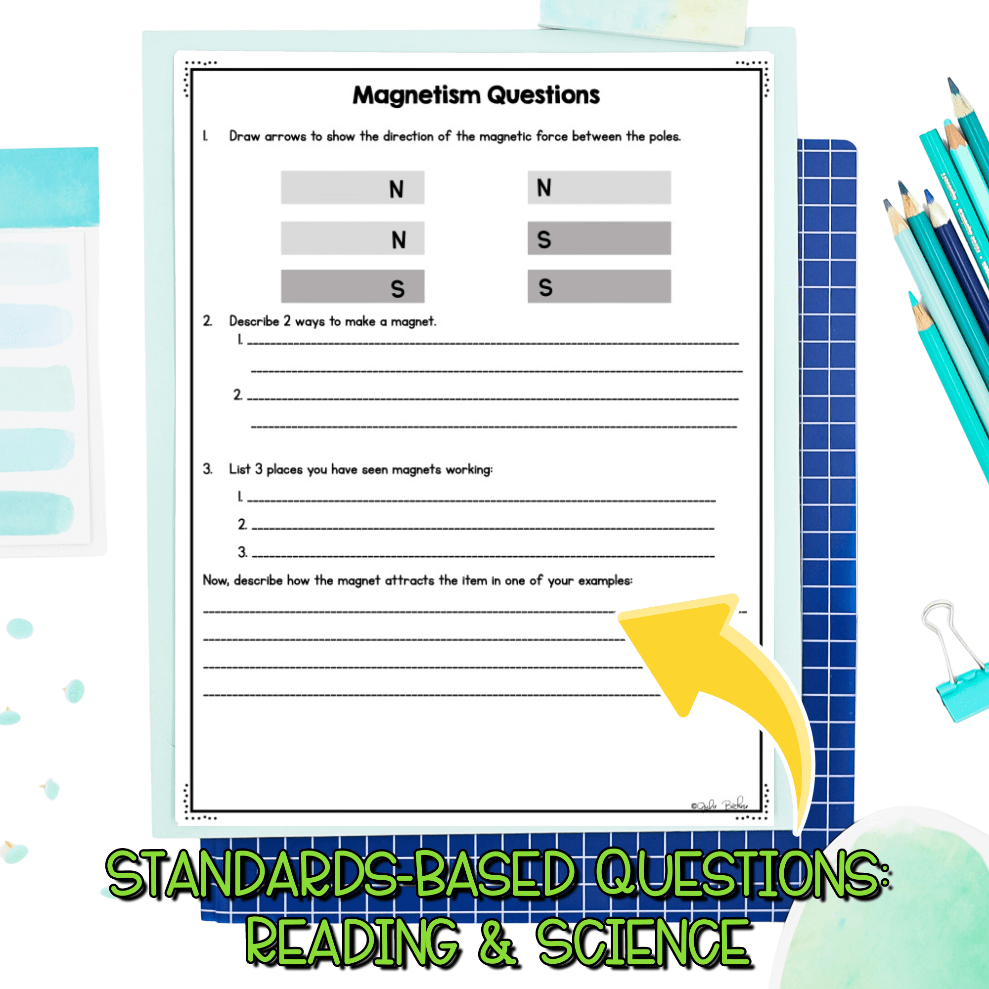 Electric & Magnetic Forces NGSS 3-PS2-3 Science Differentiated Reading Passages - Image 3