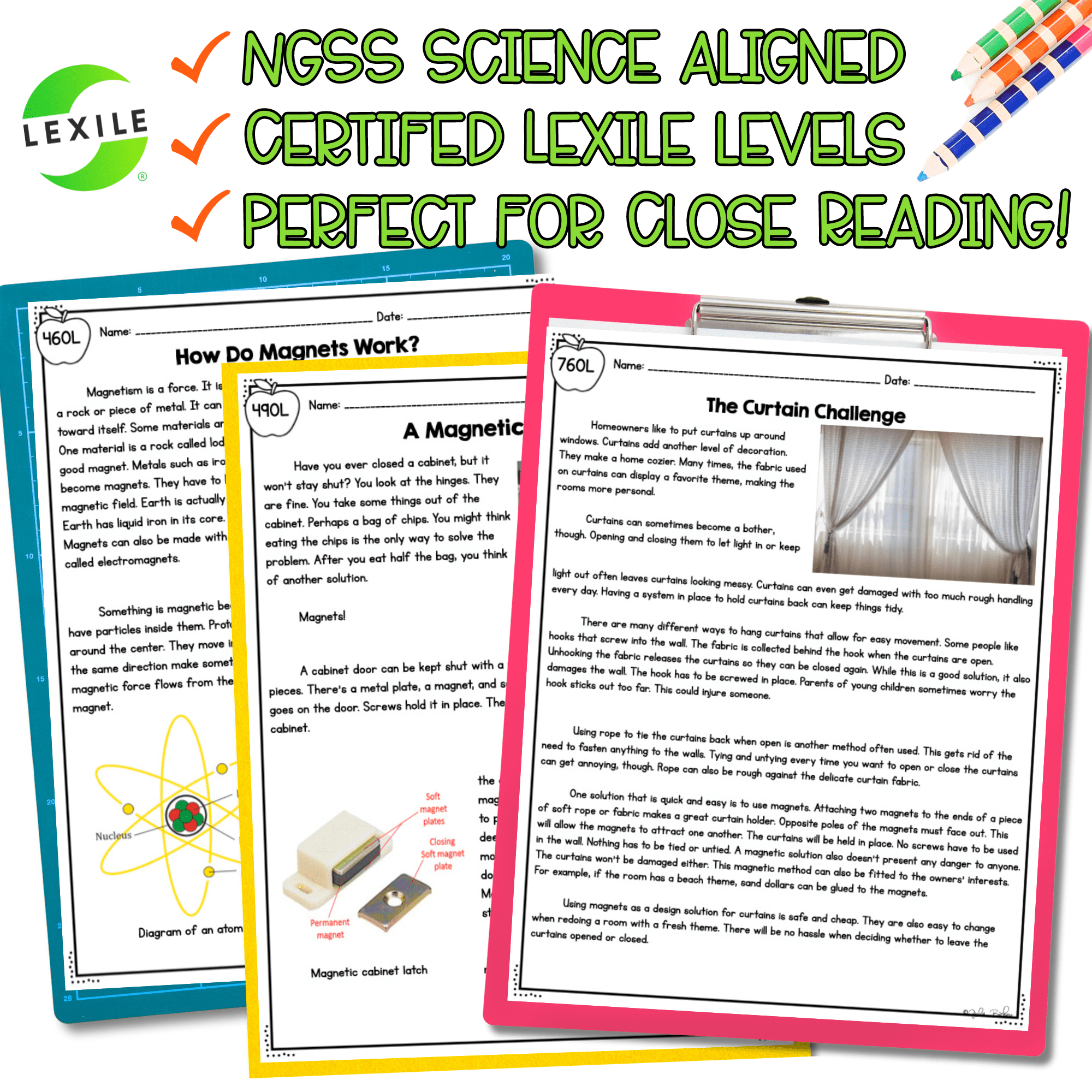 Magnetic Design Solution NGSS 3-PS2-4 Science Differentiated Reading Passages - Image 4