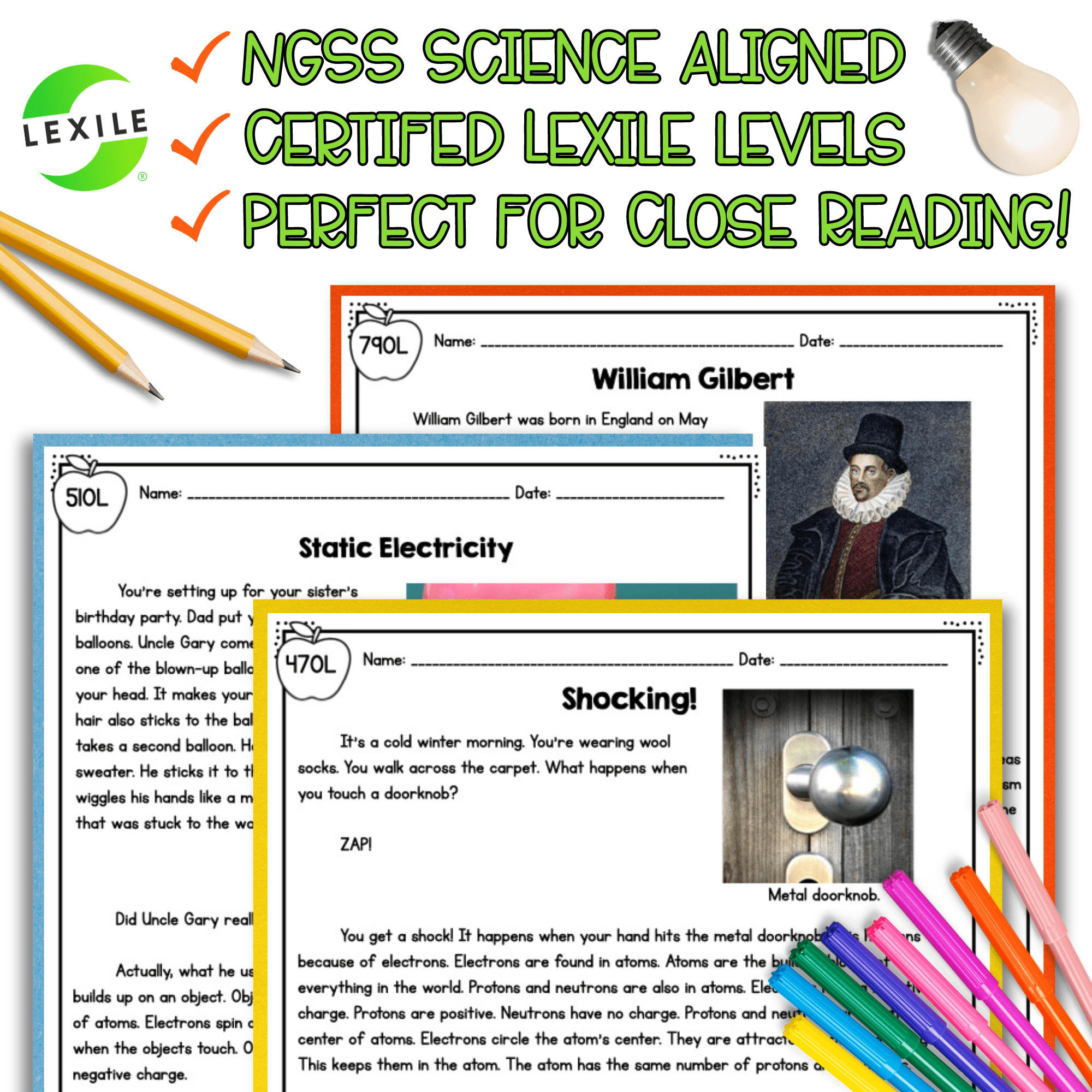 Electric & Magnetic Forces NGSS 3-PS2-3 Science Differentiated Reading Passages - Image 4