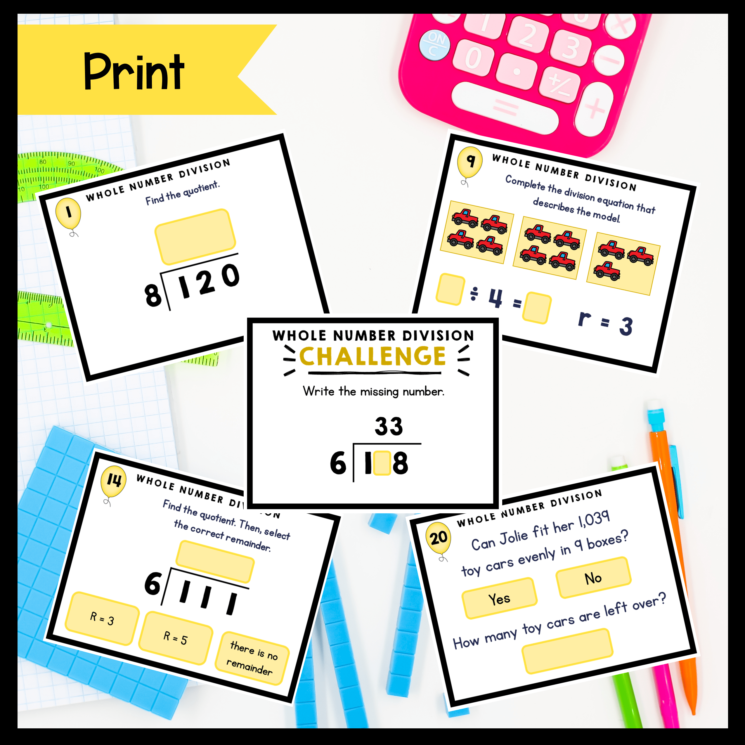 Number & Operations in Base Ten - 4th Grade Math Task Card Bundle - Image 23
