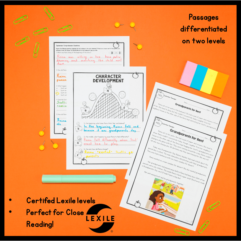 September Lexile Leveled Differentiated Reading Passages - 2nd & 3rd Grade - Image 2
