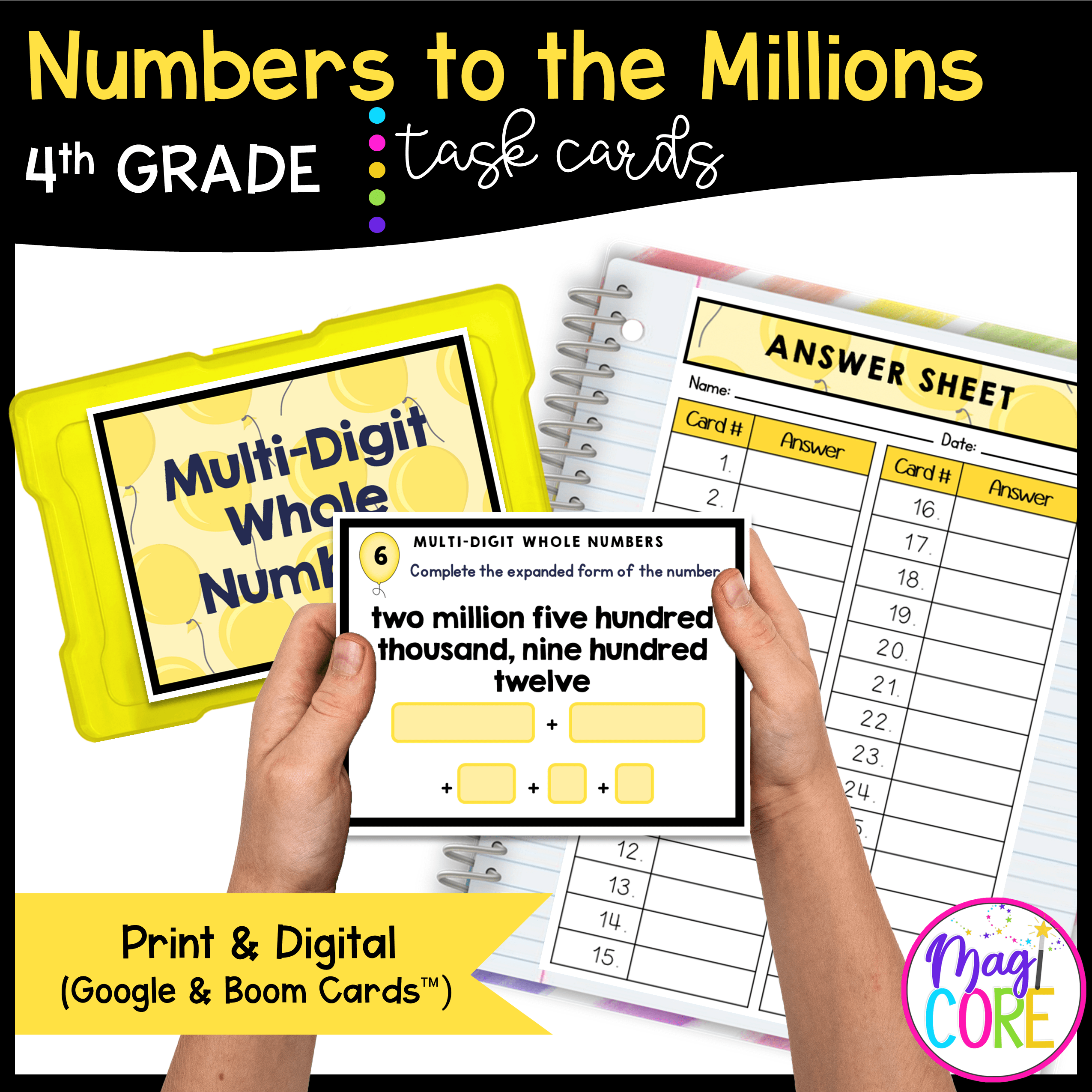 Number & Operations in Base Ten - 4th Grade Math Task Card Bundle - Image 6