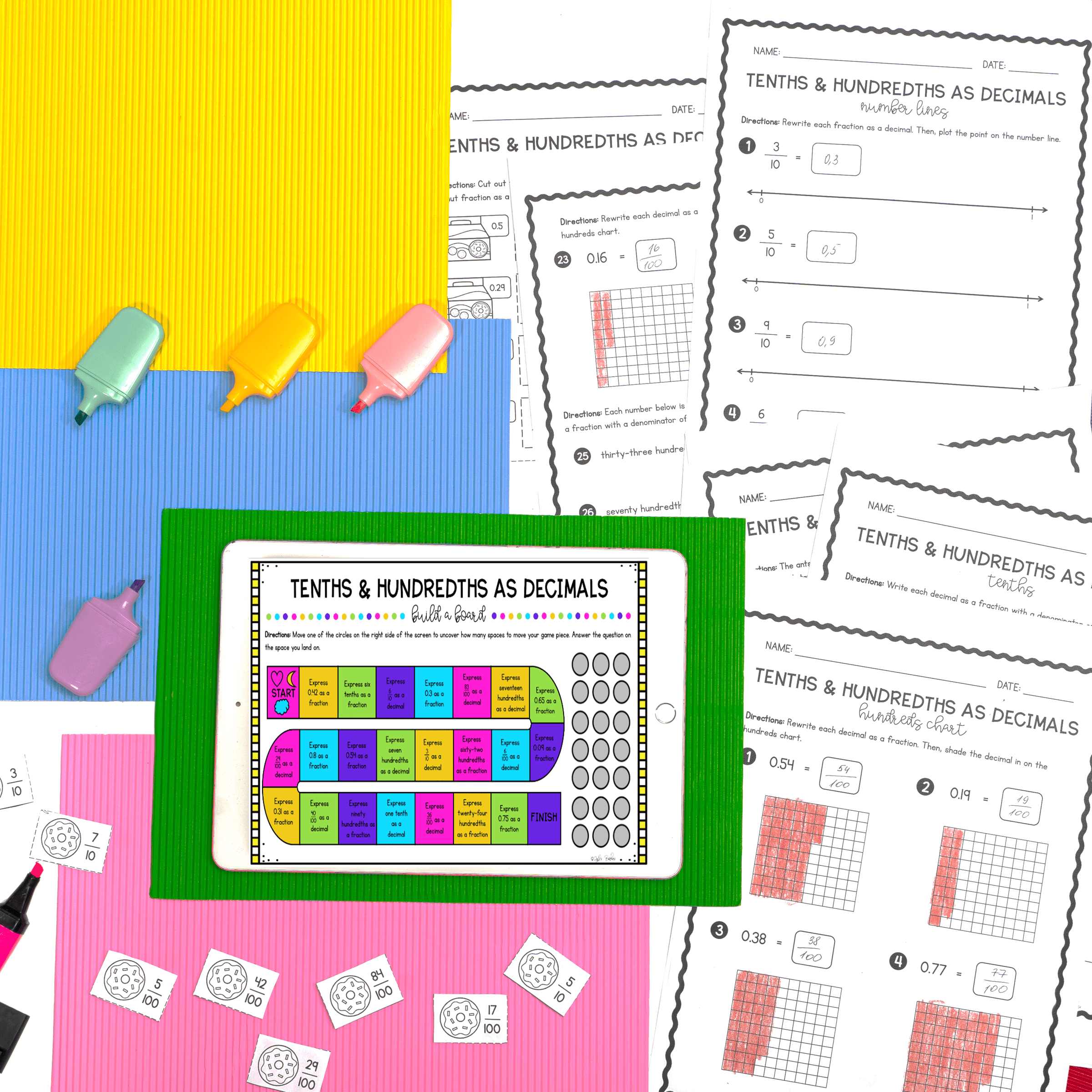 Convert Fractions to Decimals - 4th Grade Math - Print & Digital - 4.NF.C.6 - Image 4