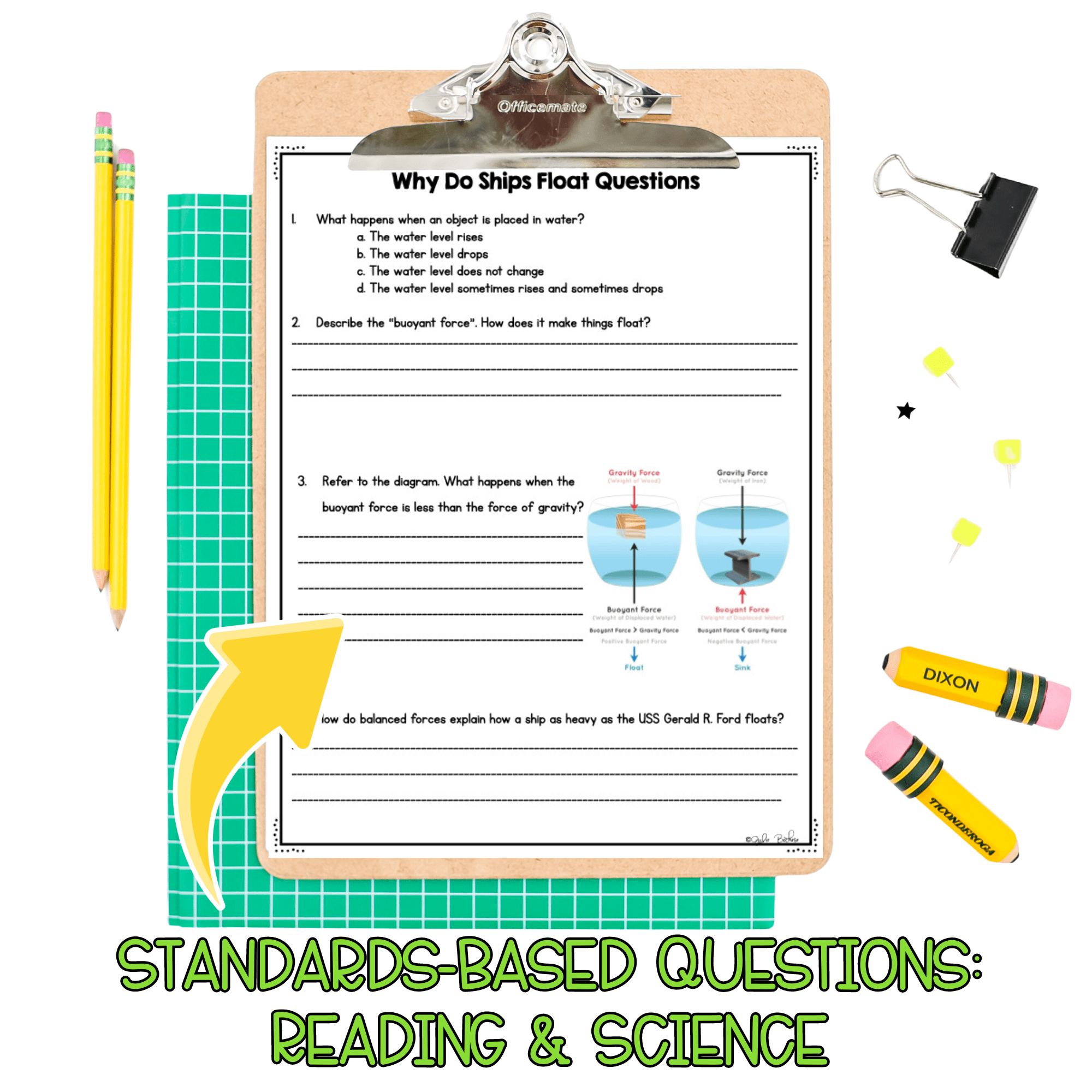 Balanced & Unbalanced Forces NGSS 3-PS2-1 Science Differentiated Reading Passage - Image 3