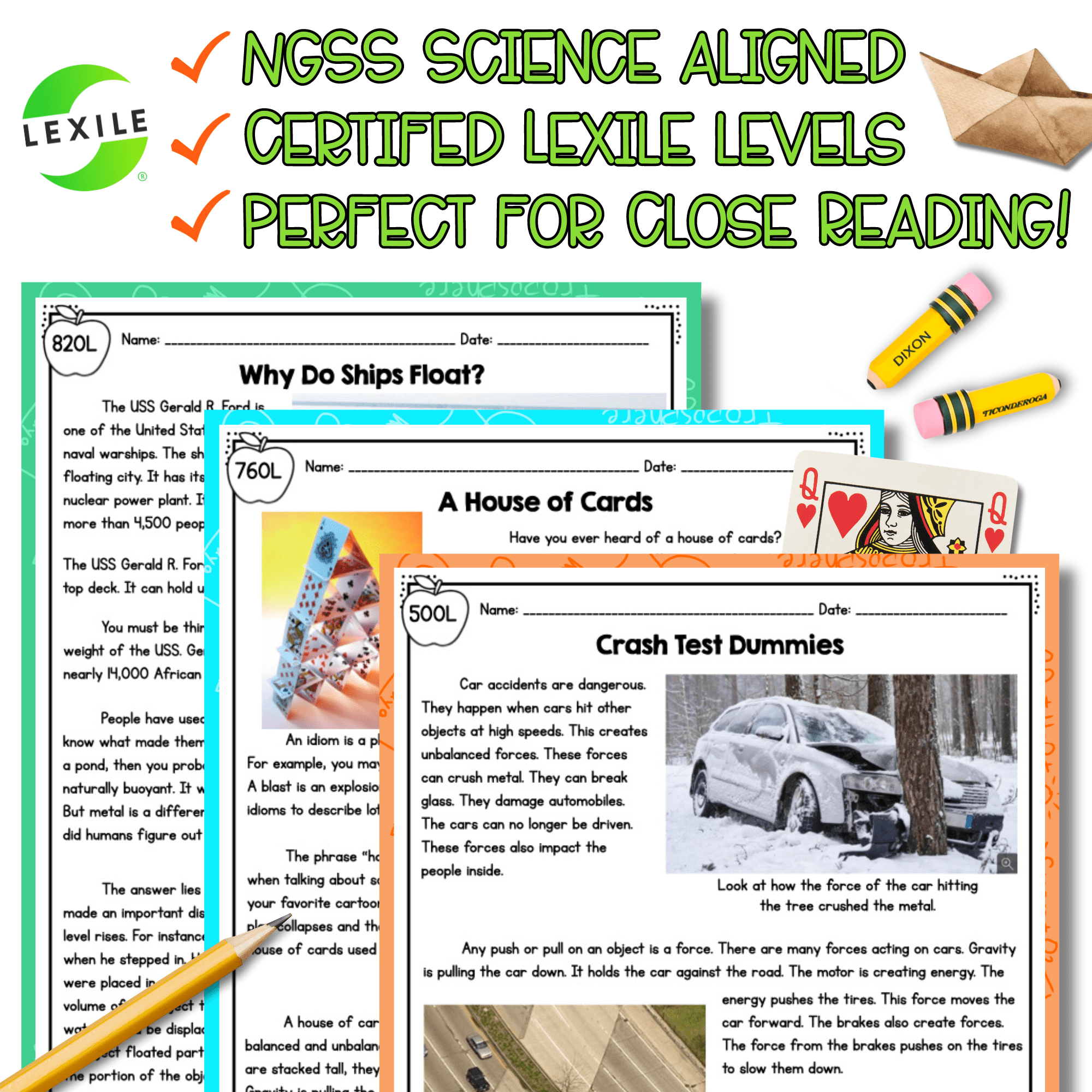 Balanced & Unbalanced Forces NGSS 3-PS2-1 Science Differentiated Reading Passage - Image 4