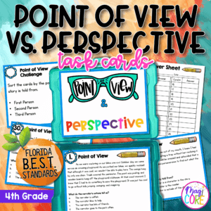 Point of View & Perspective Task Cards - 4th Grade FL BEST - ELA.4.R.1.3