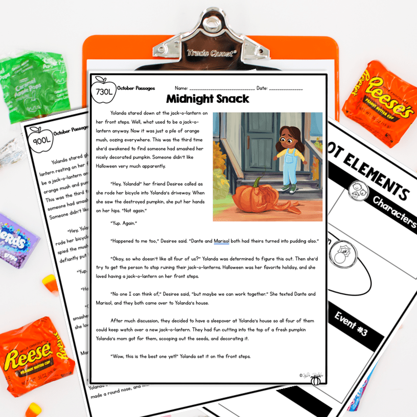 October Lexile Leveled Differentiated Reading Passages - 4th & 5th Grade - Image 2