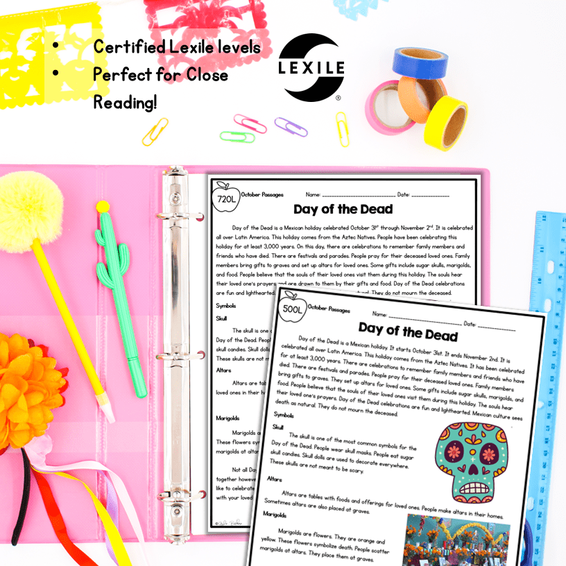 October Lexile Leveled Differentiated Reading Passages - 2nd & 3rd Grade - Image 3
